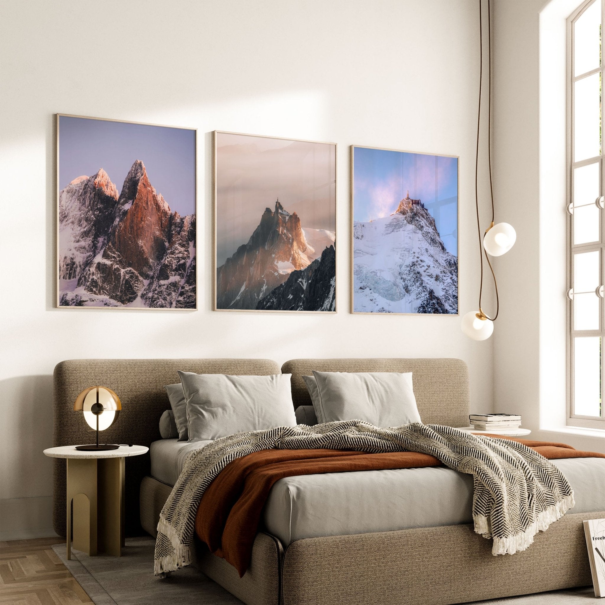 Les Drus & Aiguille du Midi Set of 3 – Mountain Wall Art Prints