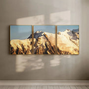 Aiguille du Midi Sunset Photography Prints - Mountain Triptych Wall Art by Chamonix Prints