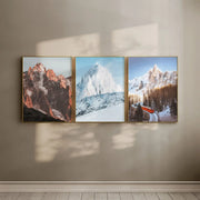 Chamonix Mountains Triptych Wall Art Set by Chamonix Prints