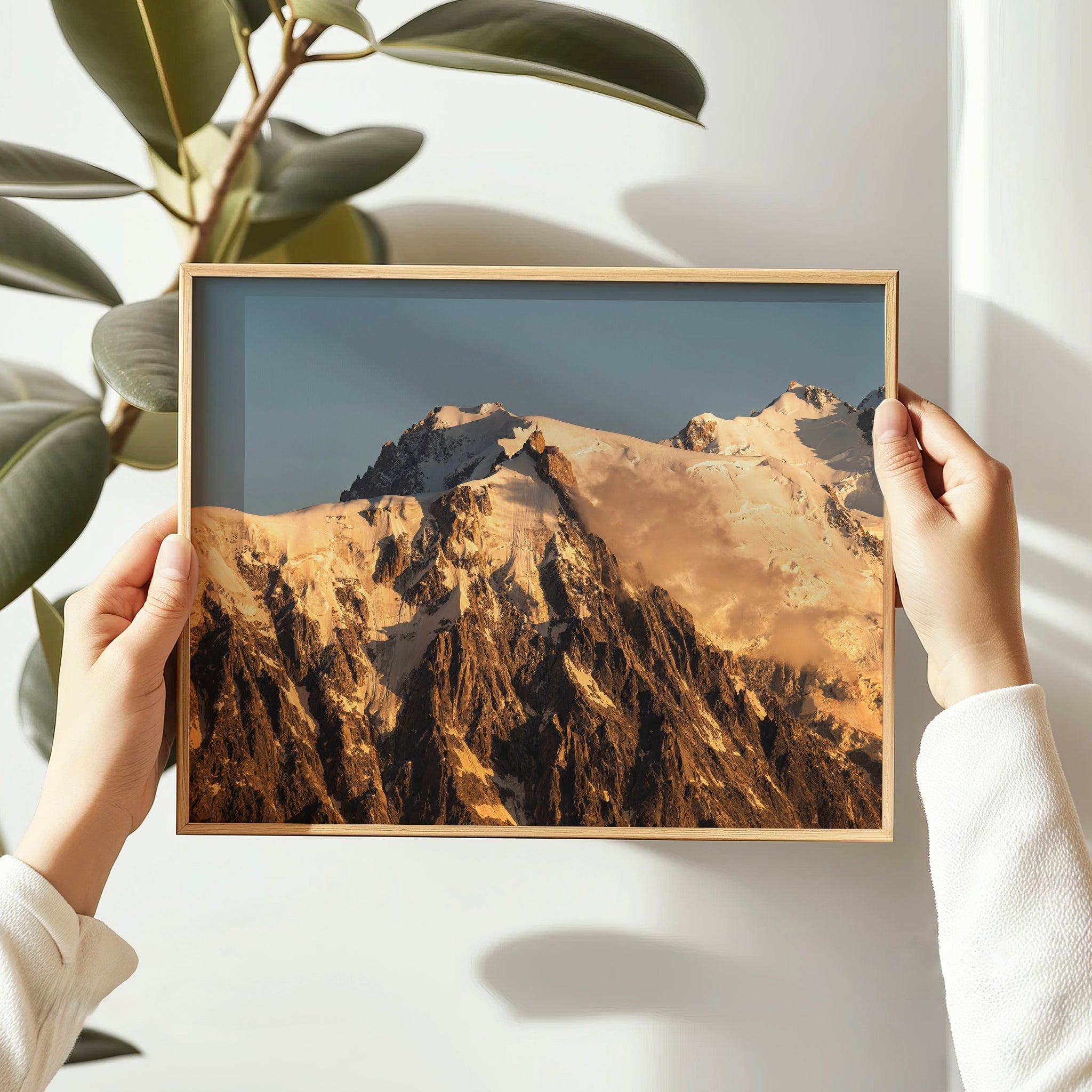 Aiguille du Midi Sunset Wall Art - Golden Hour Chamonix Print