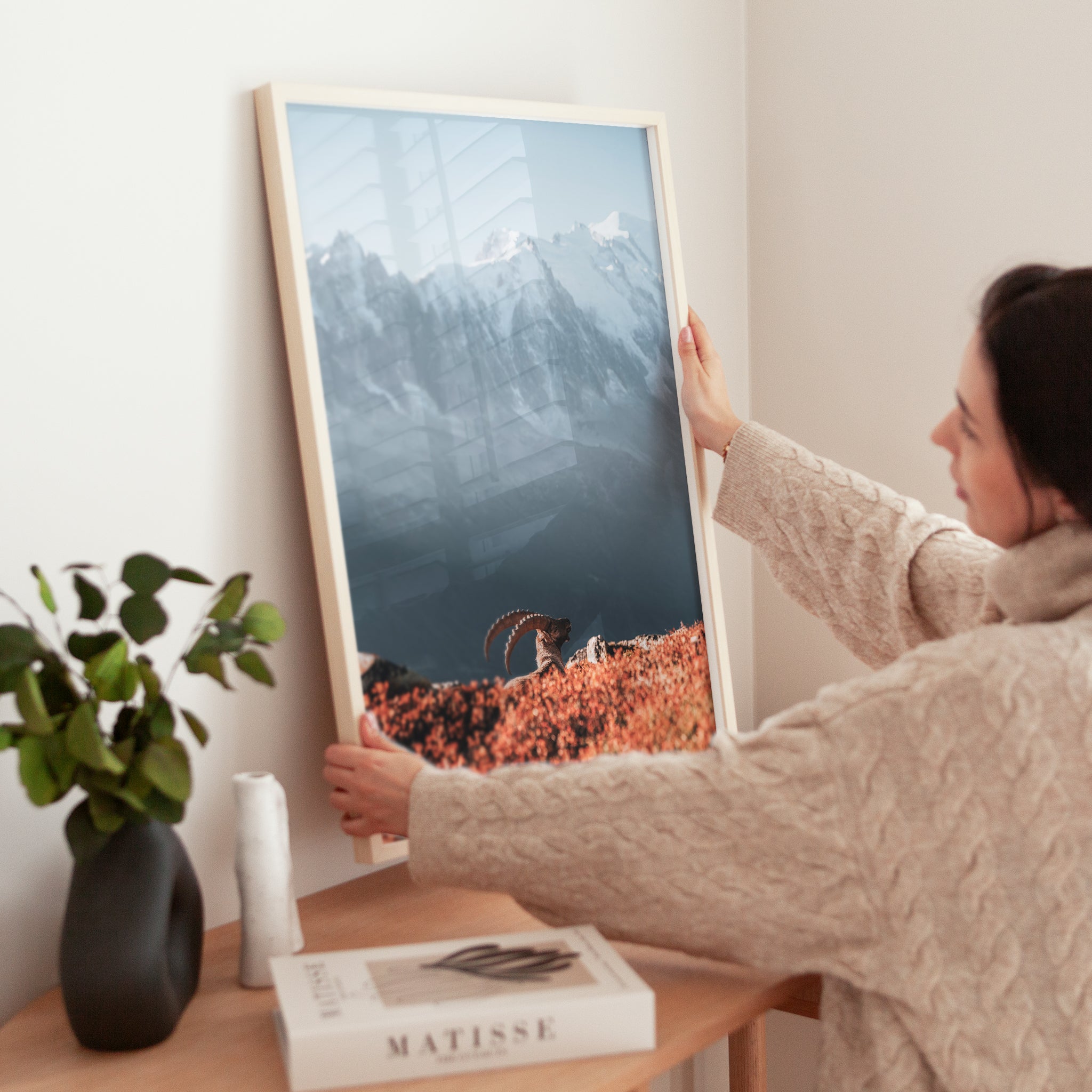 Ibex at Sunrise Print – Chamonix Wildlife and Mont Blanc Wall Art