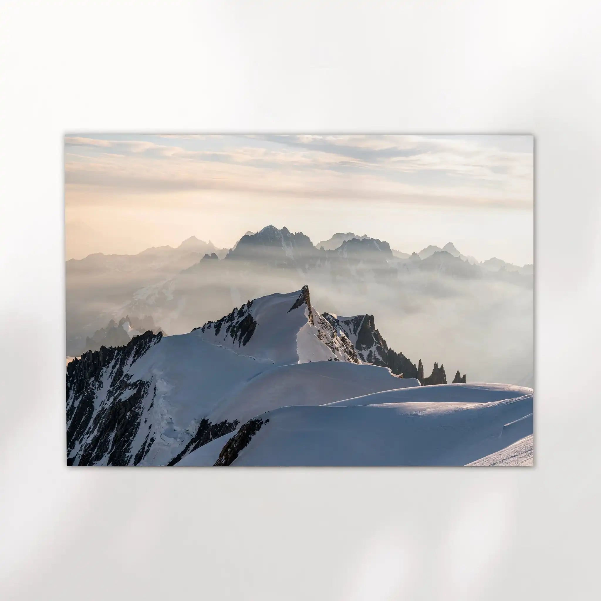 Mont Maudit seen from the summit of Mont Blanc by Chamonix Prints