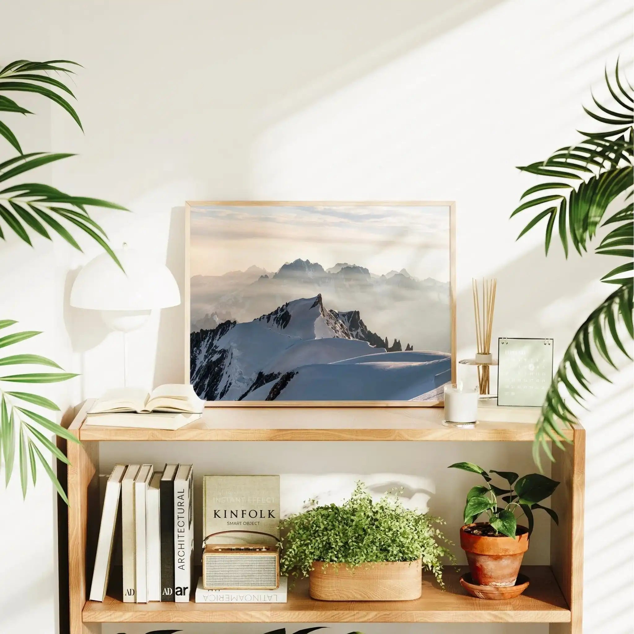 Mont Maudit seen from the summit of Mont Blanc by Chamonix Prints