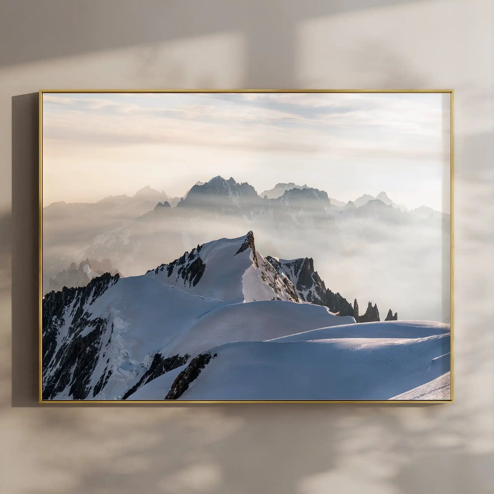 Mont Maudit seen from the summit of Mont Blanc by Chamonix Prints