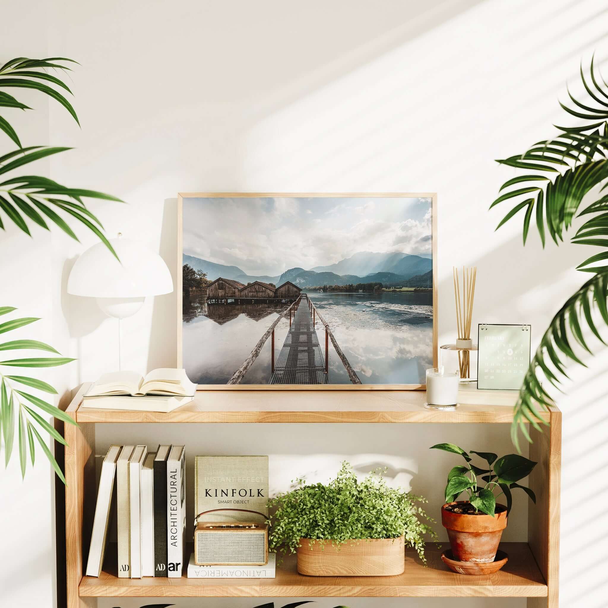 Kochelsee Boathouses Print – Bavarian Lake Landscape Photography