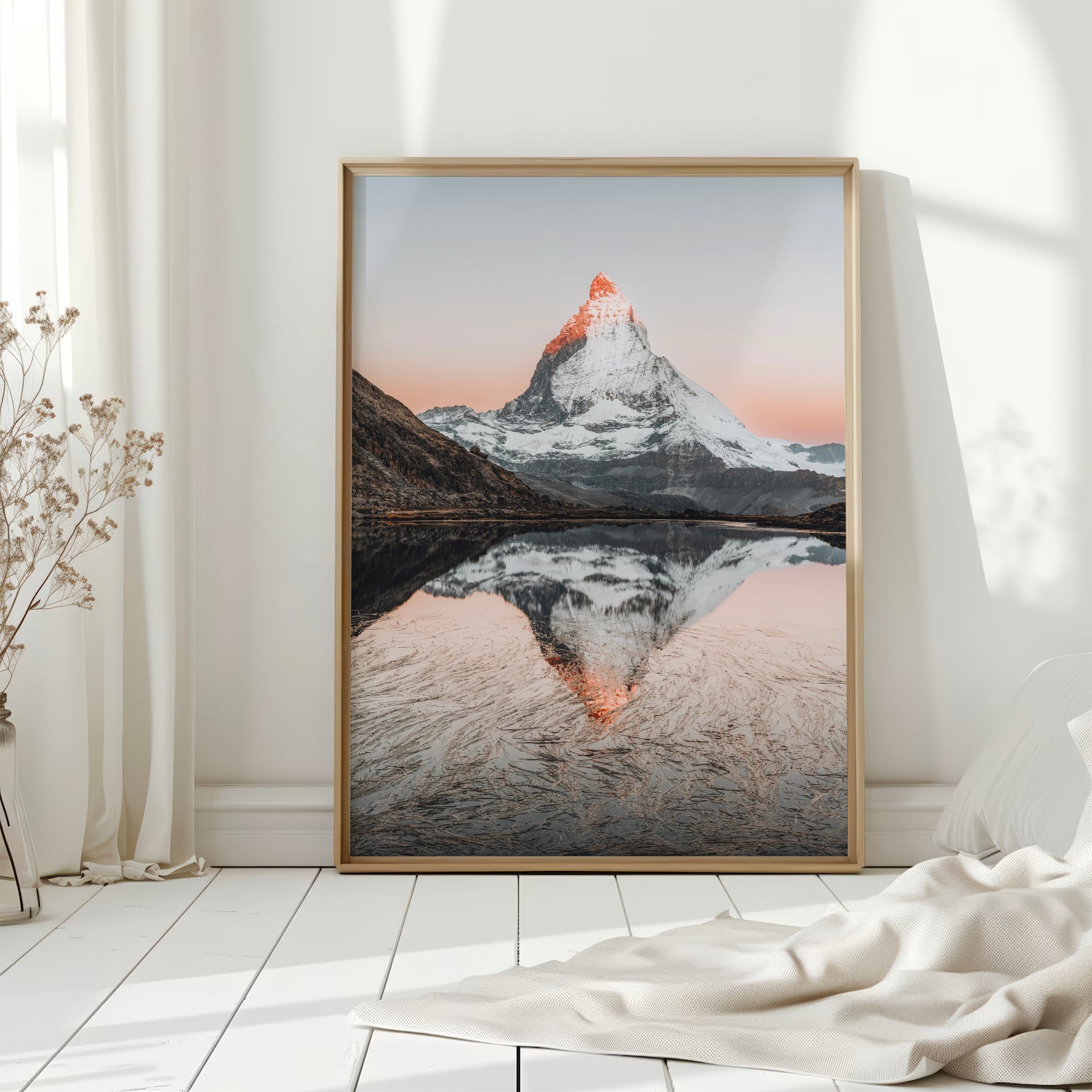 Matterhorn reflected in Riffelsee, Switzerland
