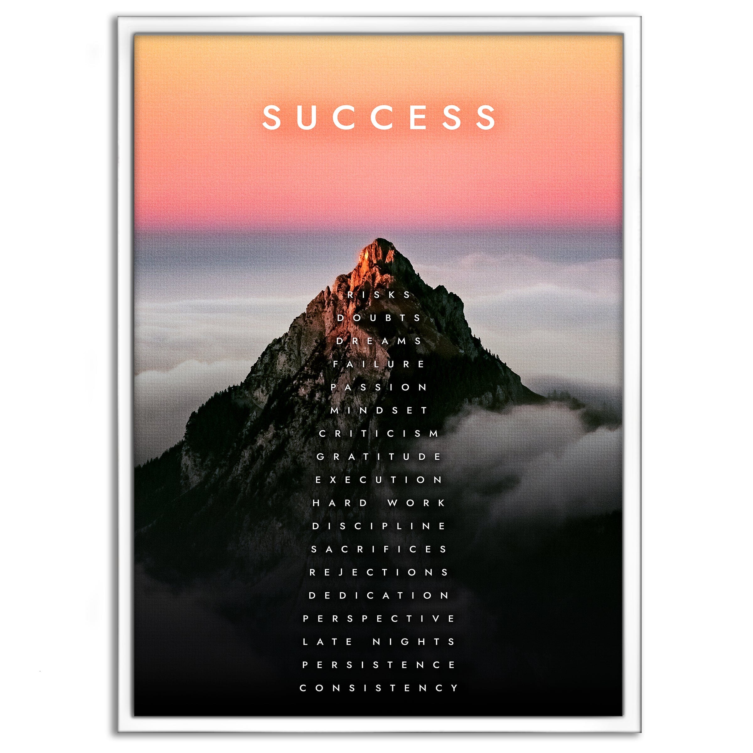 Mountain of Success - Leinwandbild Motivation