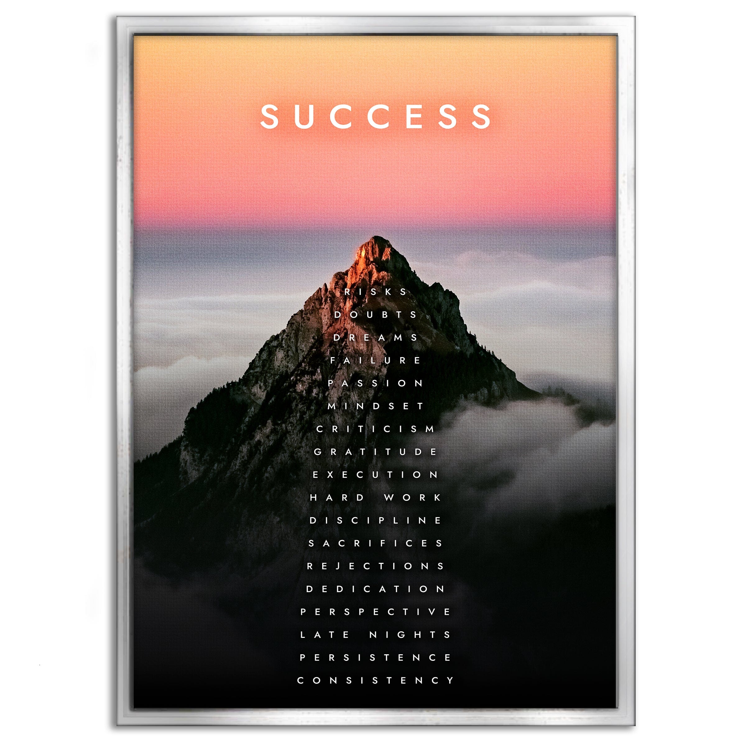 Mountain of Success - Leinwandbild Motivation