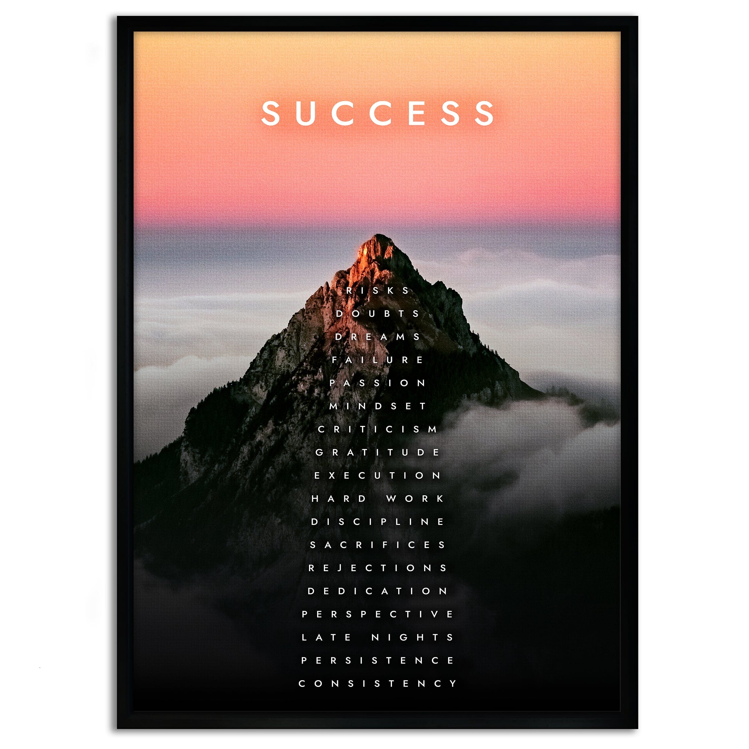 Mountain of Success - Leinwandbild Motivation