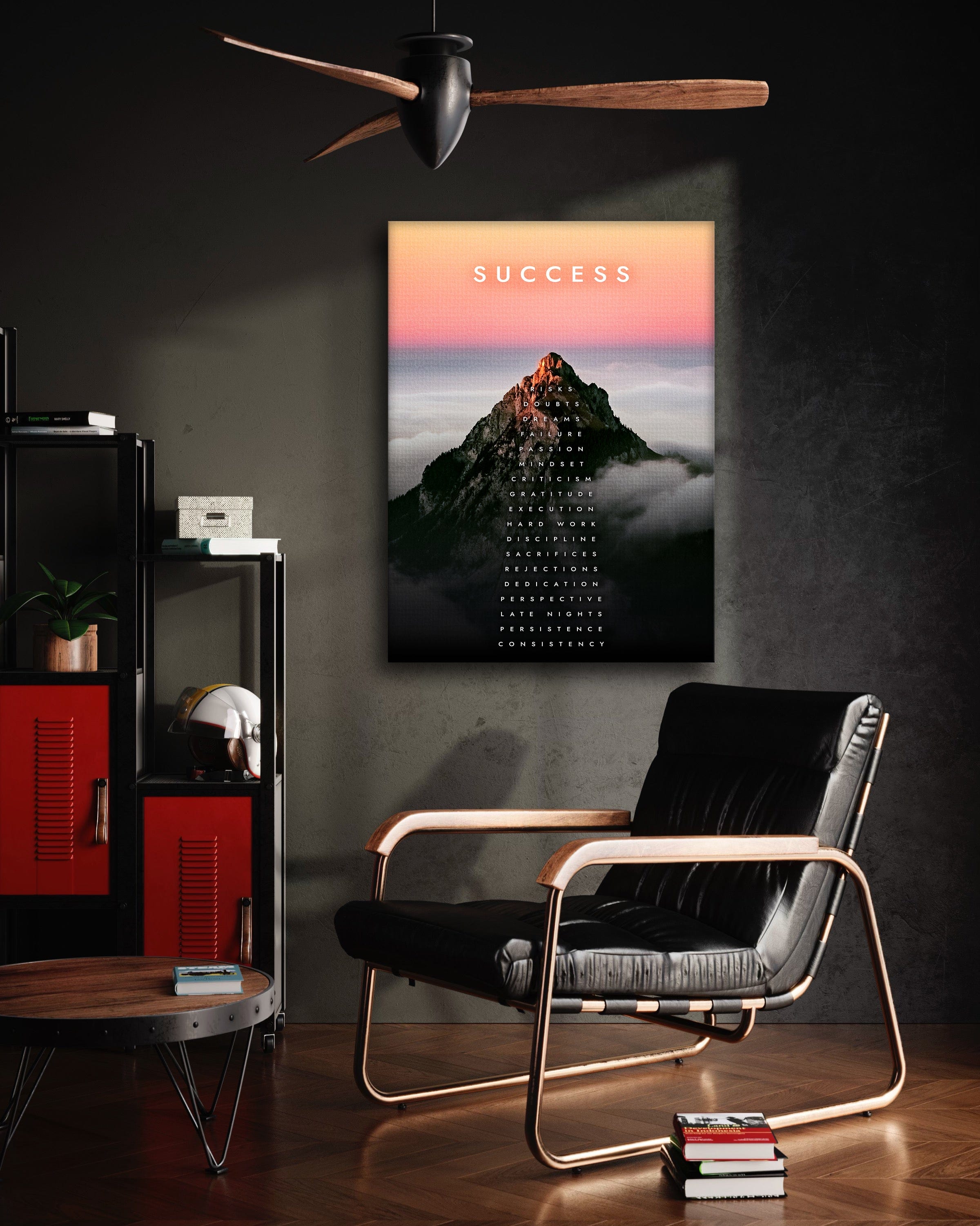 Mountain of Success - Leinwandbild Motivation