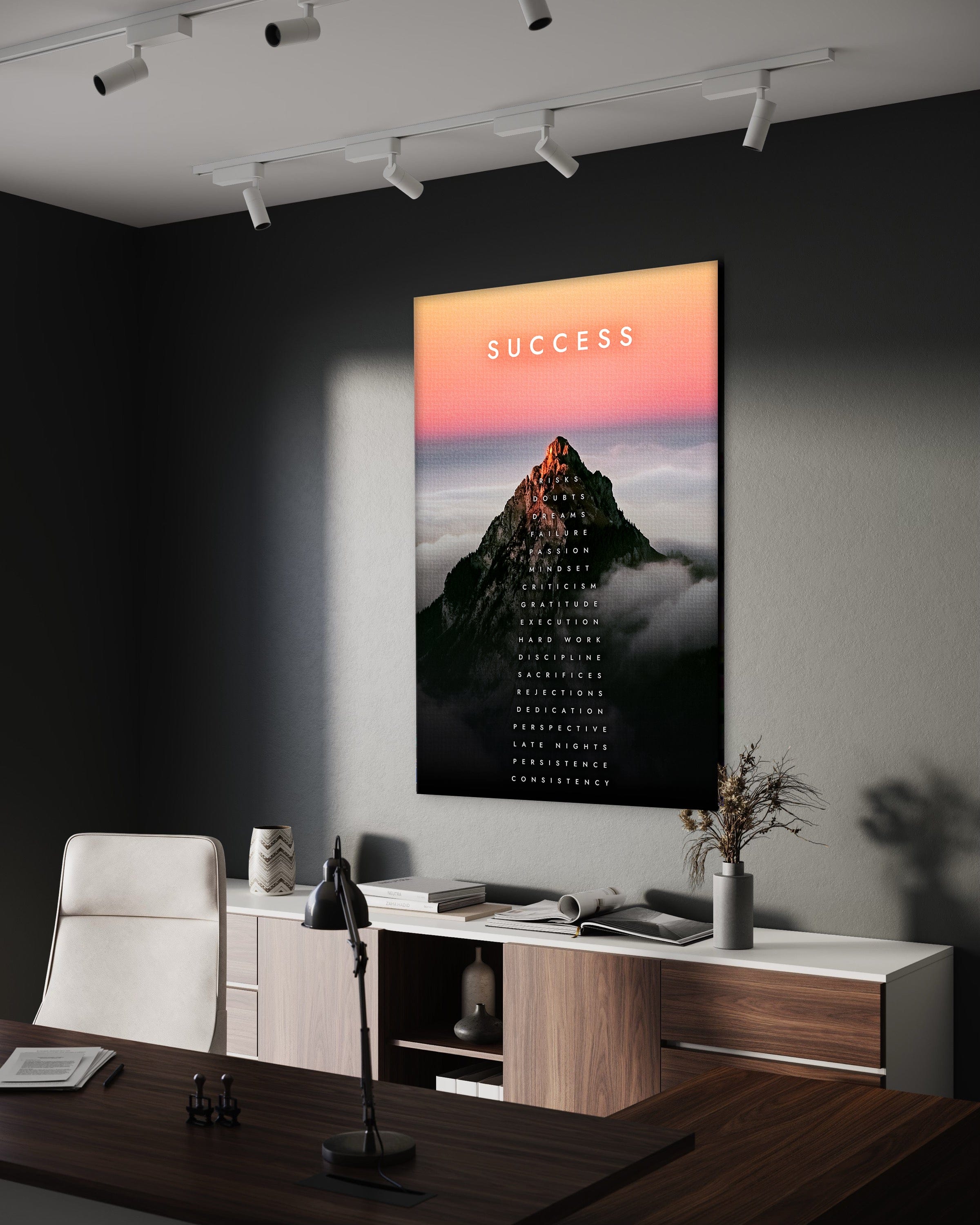 Mountain of Success - Leinwandbild Motivation