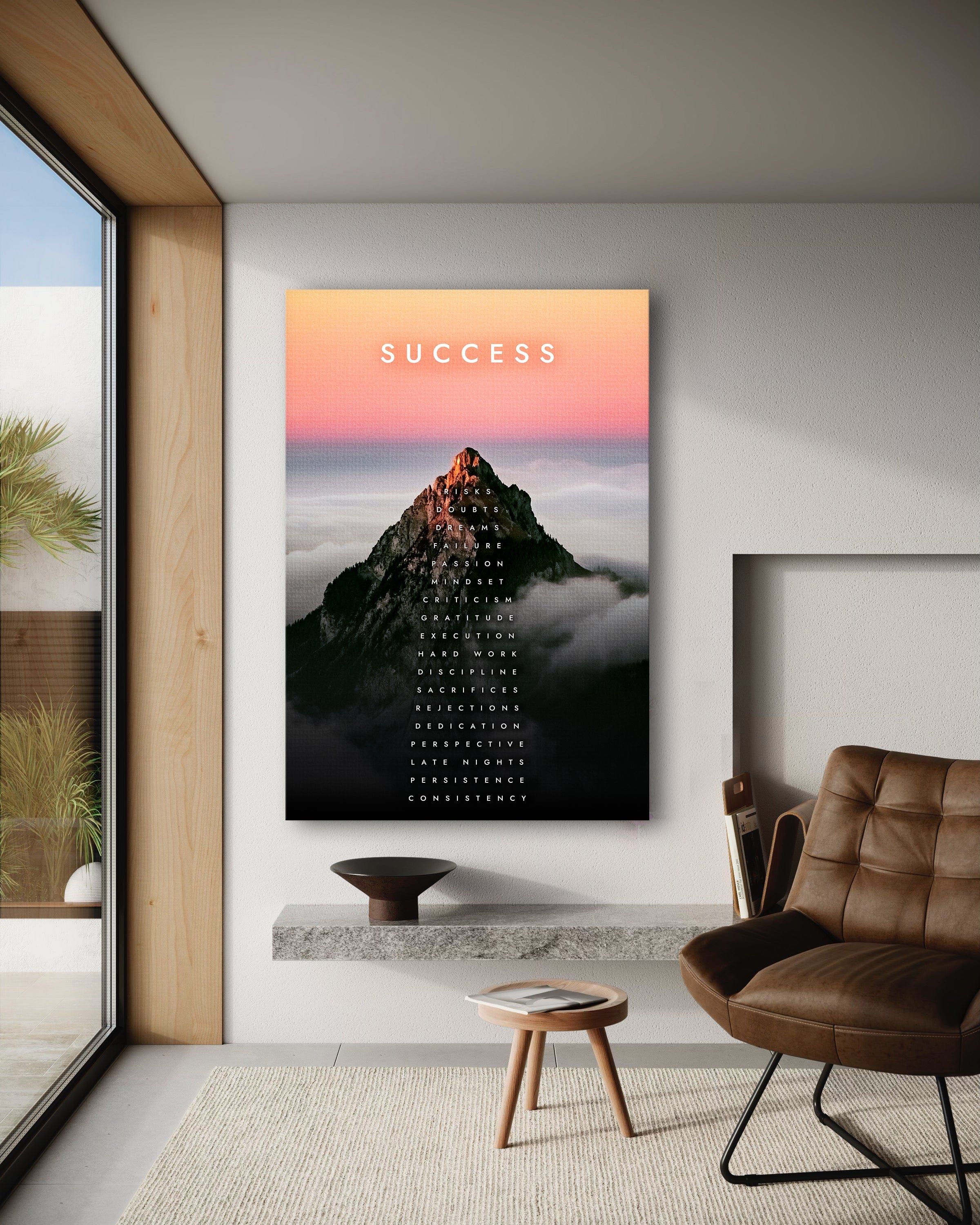 Mountain of Success - Leinwandbild Motivation