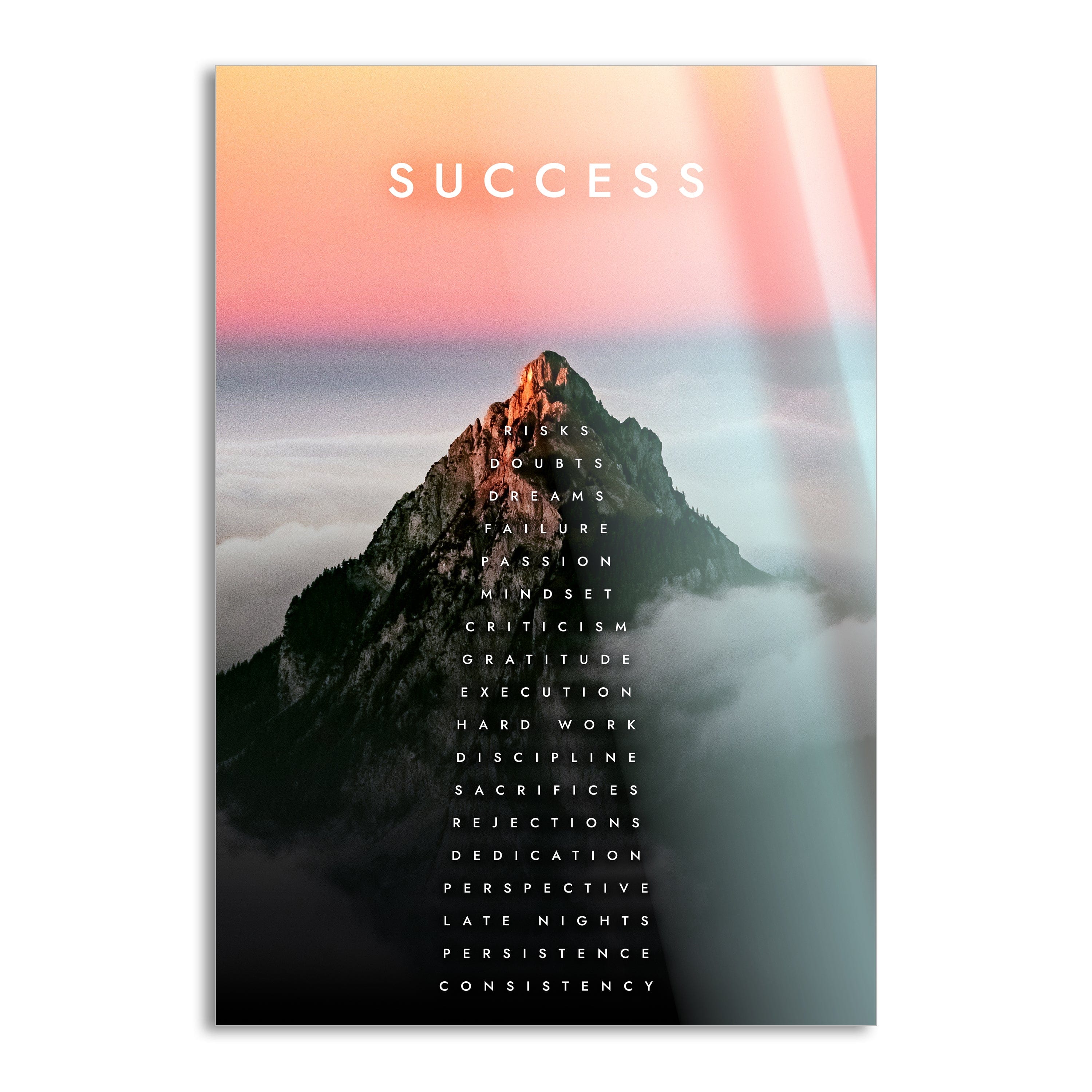 Mountain of Success - Leinwandbild Motivation