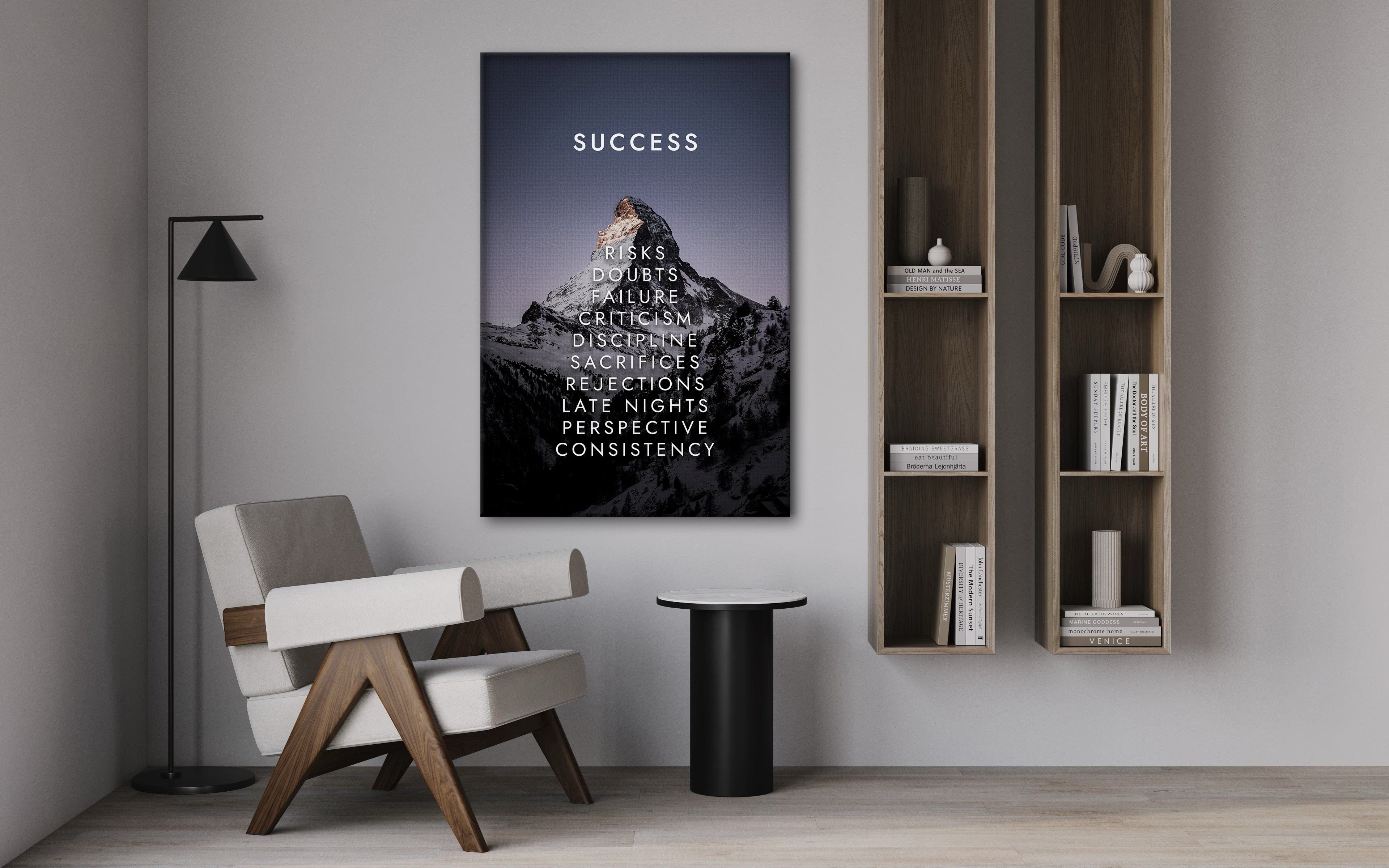 Mountain of Success V2 - Leinwandbild Motivation