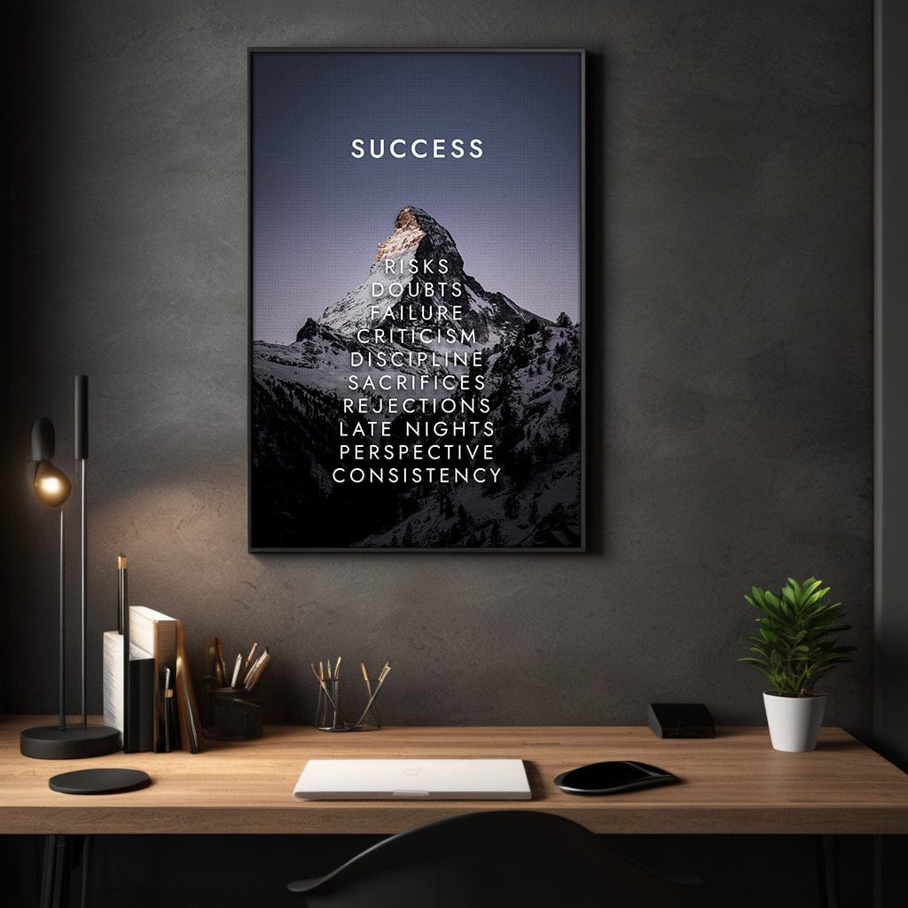 Mountain of Success V2 - Leinwandbild Motivation