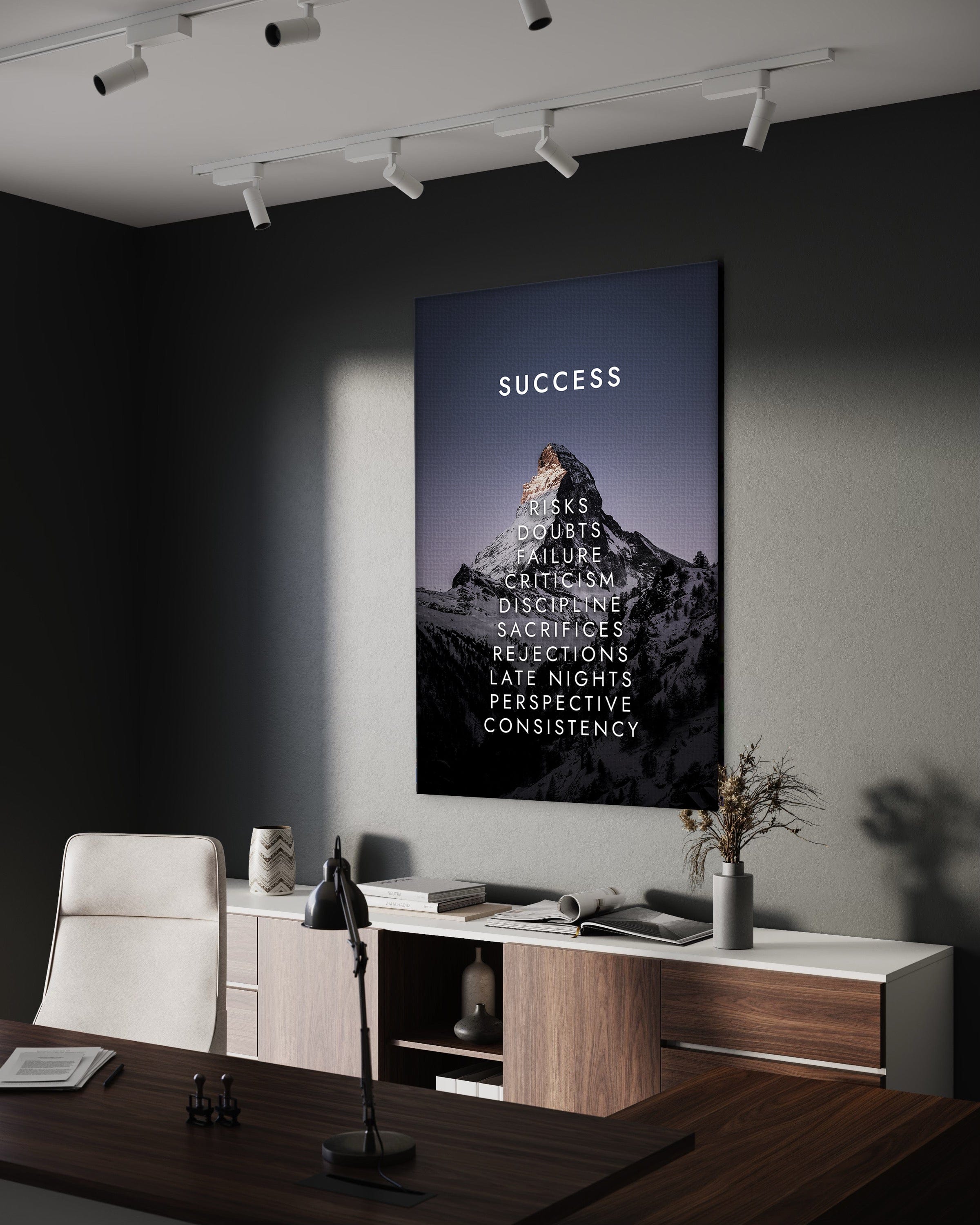 Mountain of Success V2 - Leinwandbild Motivation