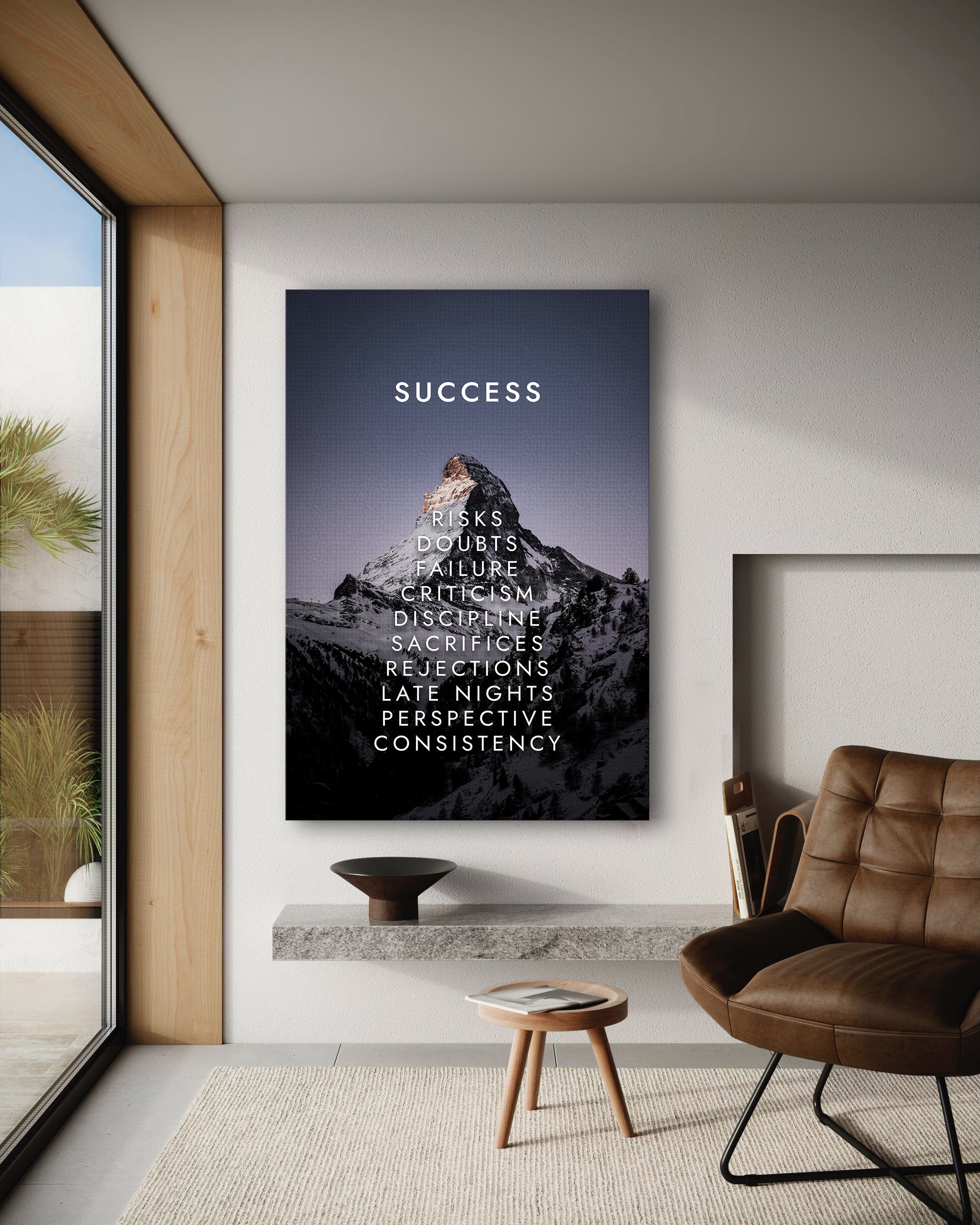 Mountain of Success V2 - Leinwandbild Motivation