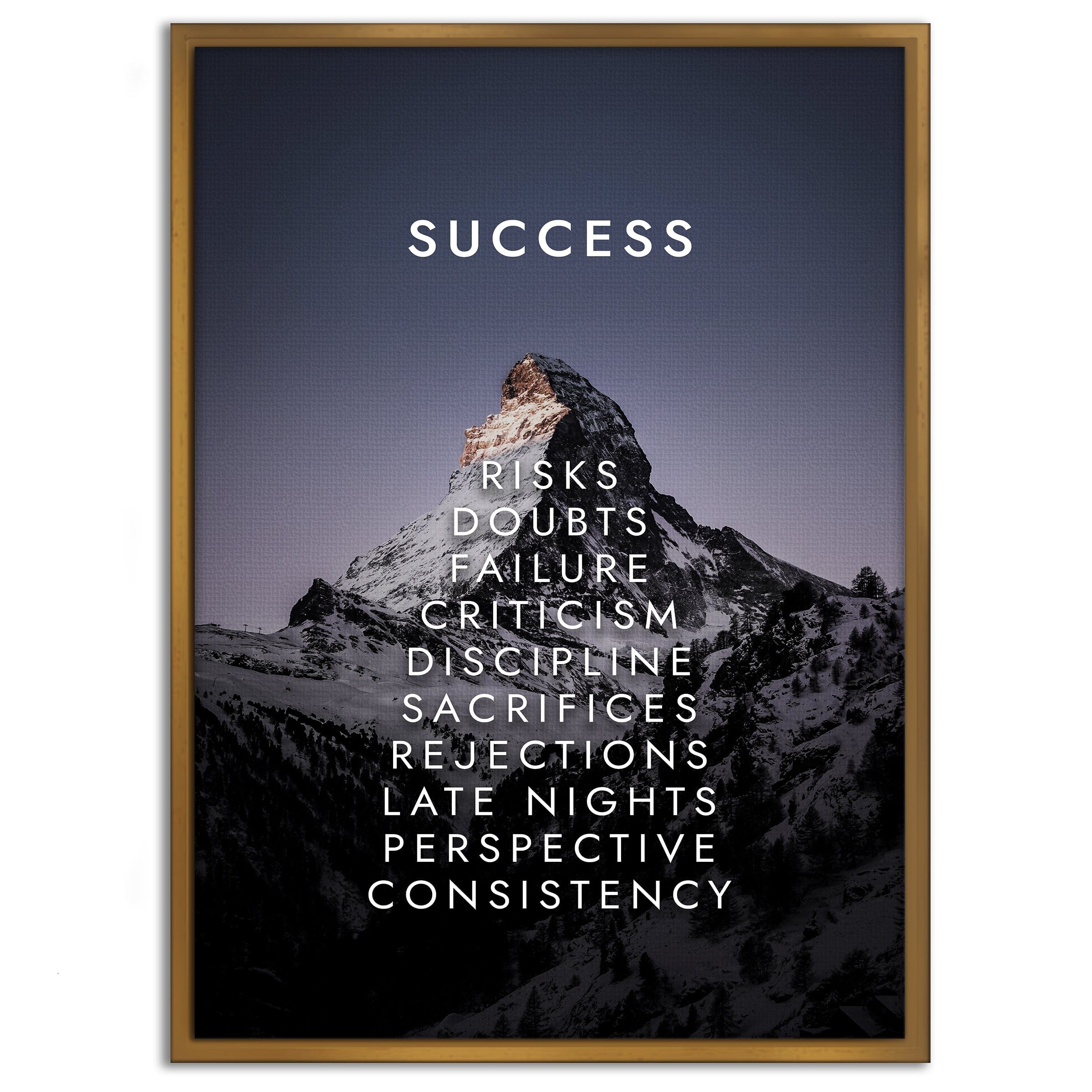 Mountain of Success V2 - Leinwandbild Motivation