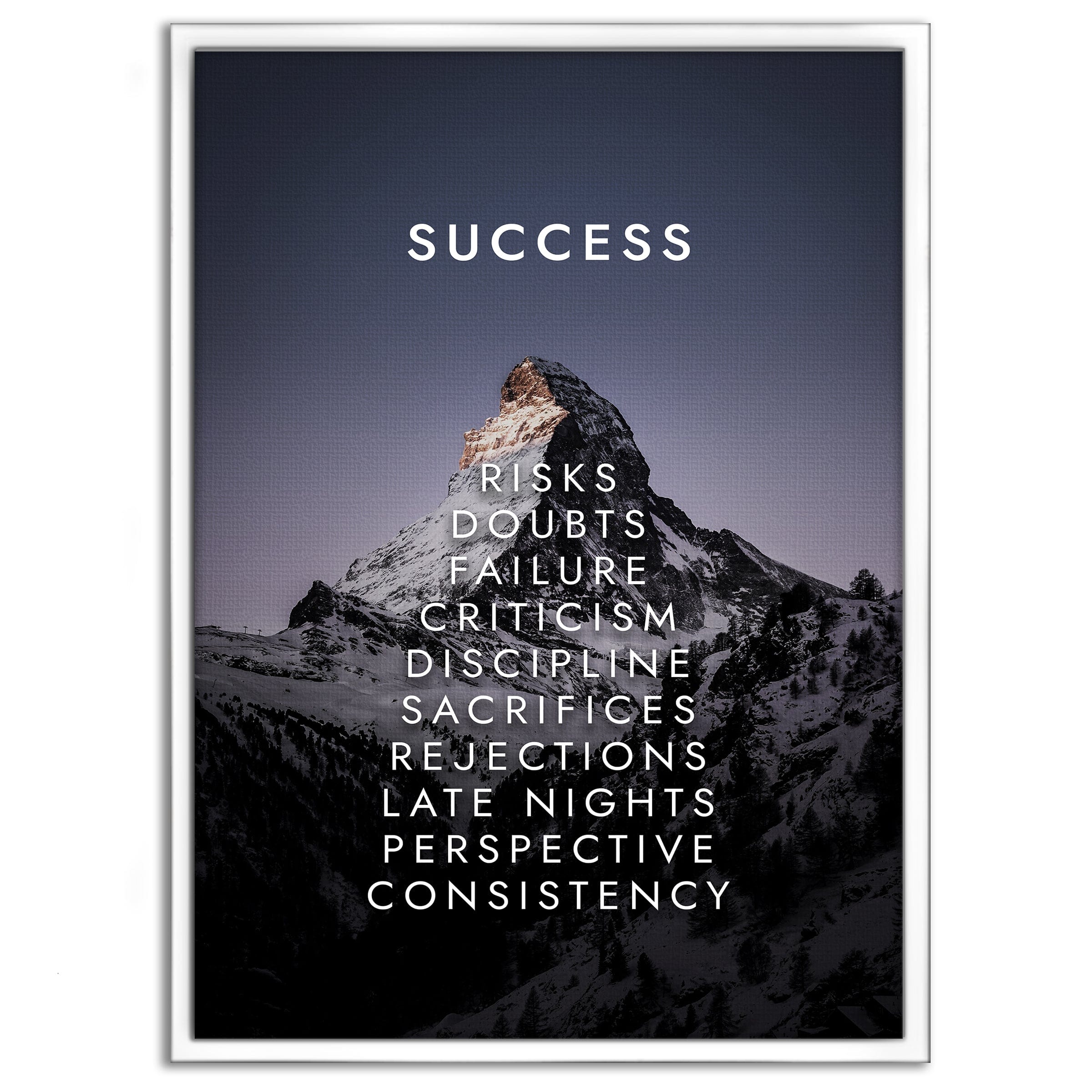 Mountain of Success V2 - Leinwandbild Motivation
