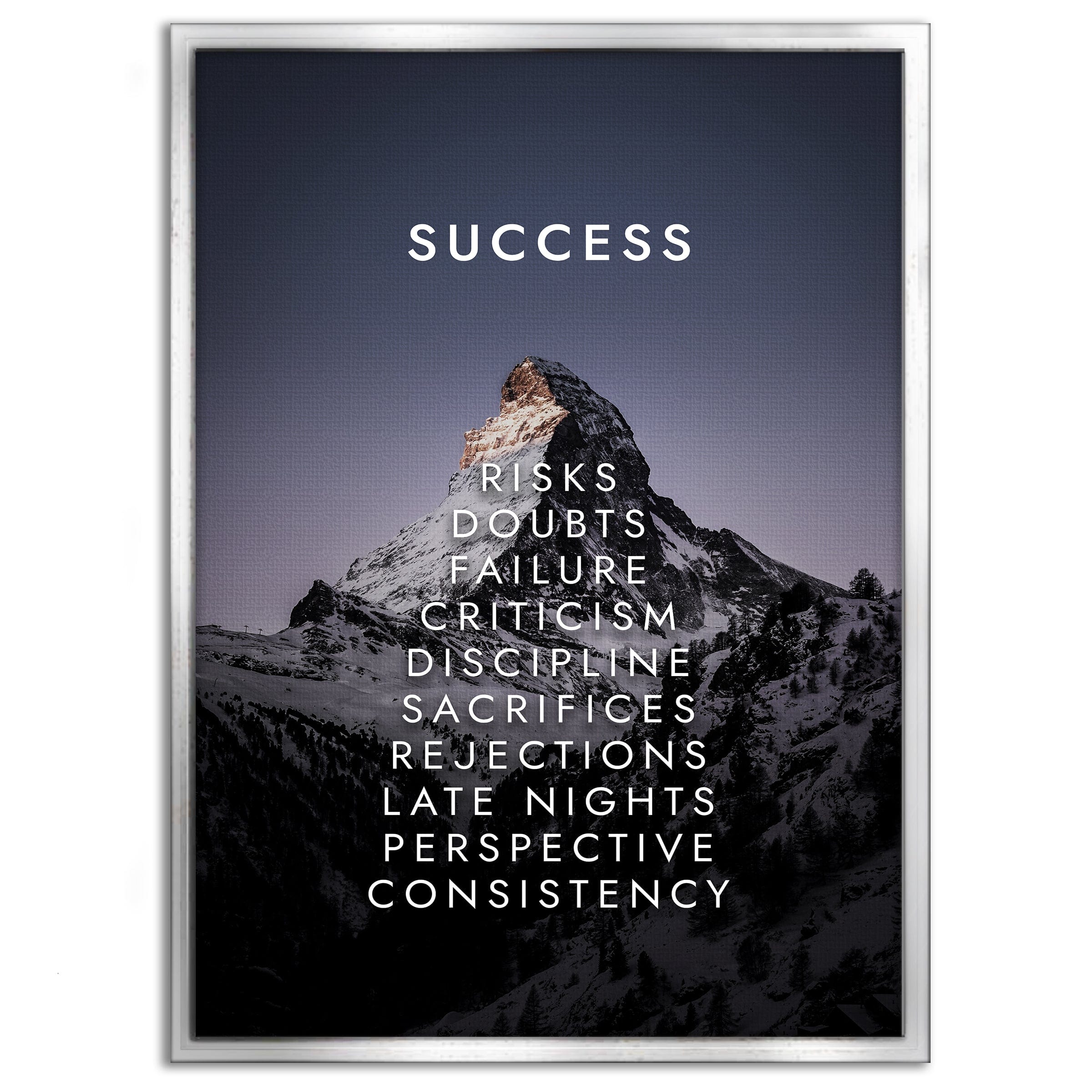 Mountain of Success V2 - Leinwandbild Motivation