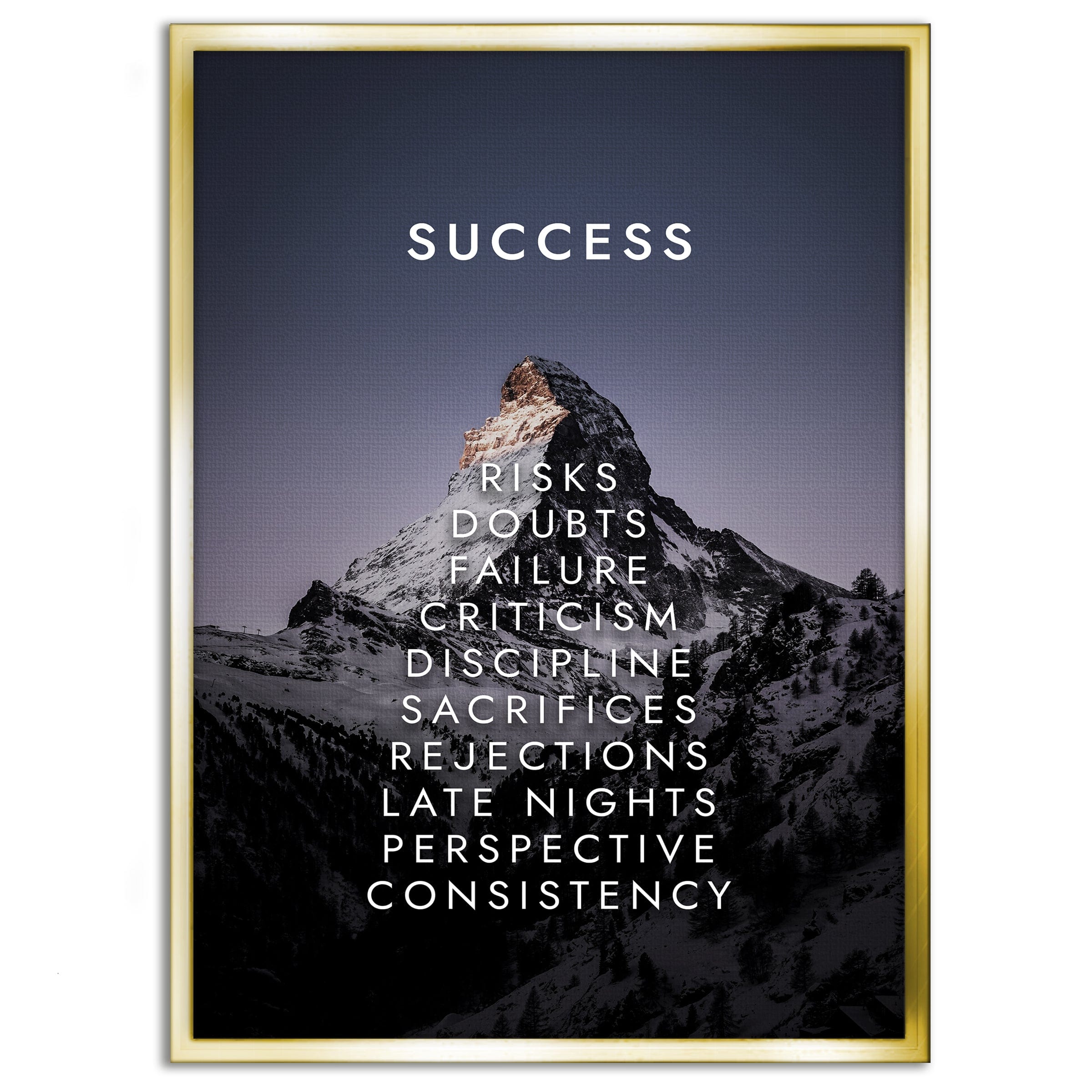 Mountain of Success V2 - Leinwandbild Motivation