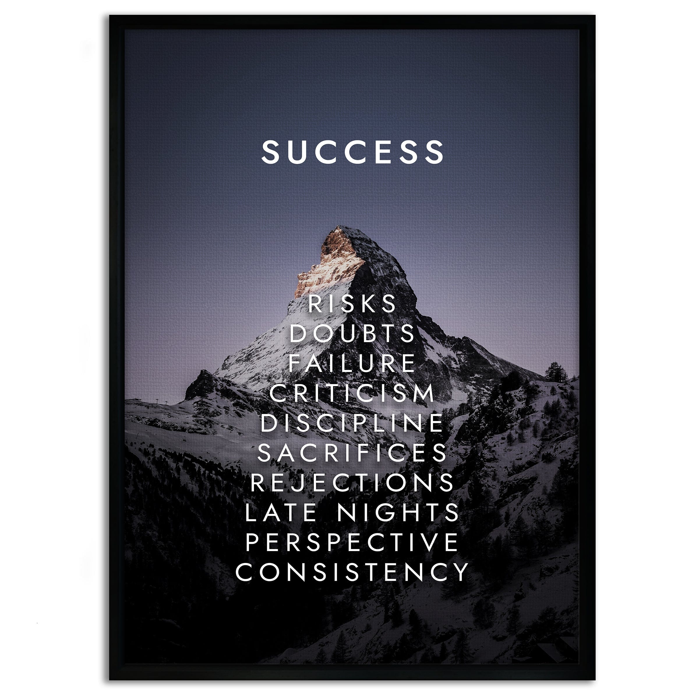Mountain of Success V2 - Leinwandbild Motivation