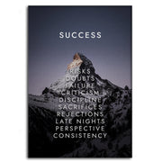 Mountain of Success V2 - Leinwandbild Motivation
