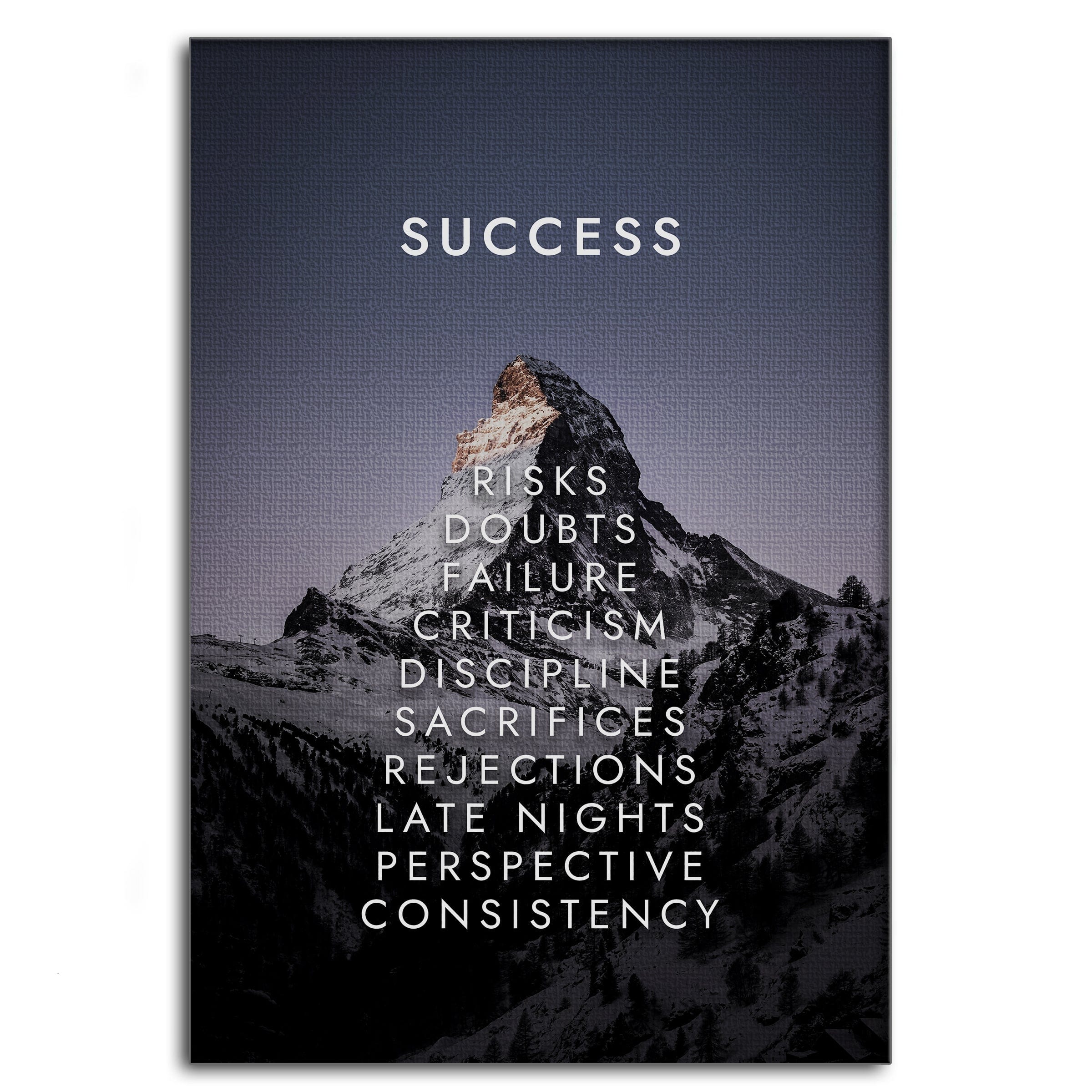 Mountain of Success V2 - Leinwandbild Motivation