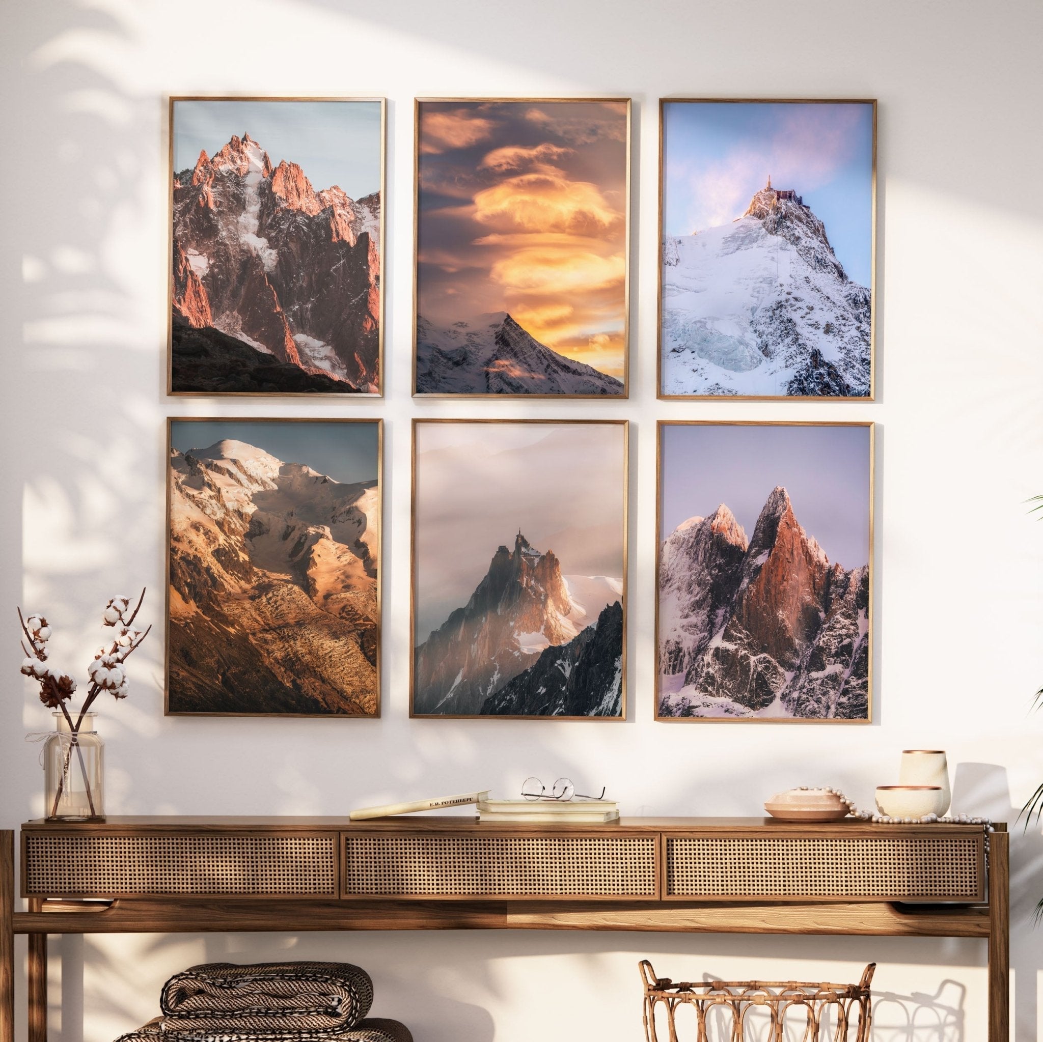 The Chamonix Summit Series – Set of 6 Mountain Prints