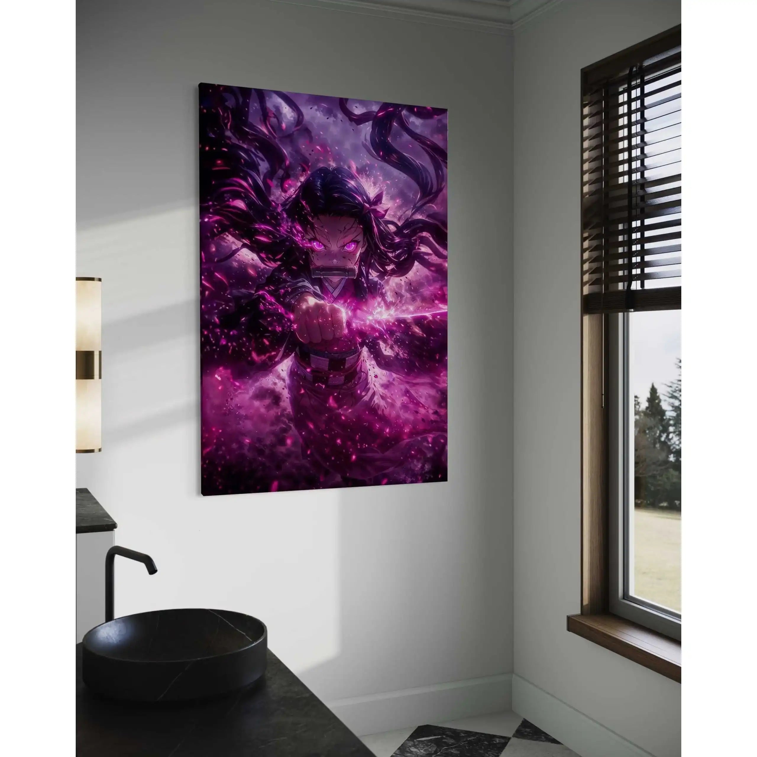 Nezuko Rage - Demon Slayer - Anime Leinwandbild by SimpleCanvas