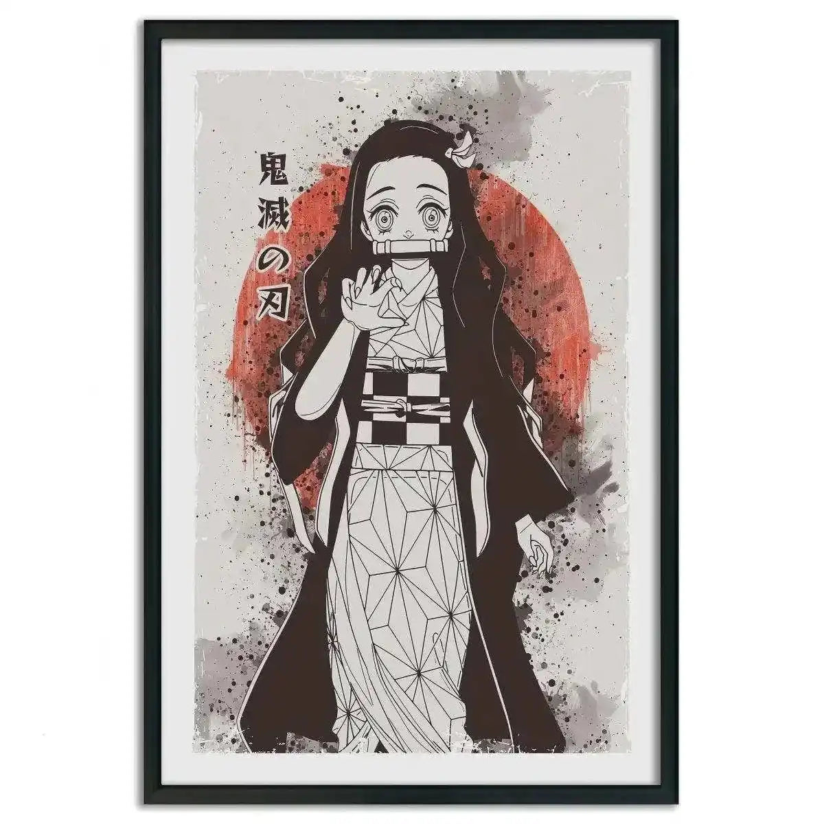 Nezuko Vintage - Demon Slayer - Anime Leinwandbild by SimpleCanvas