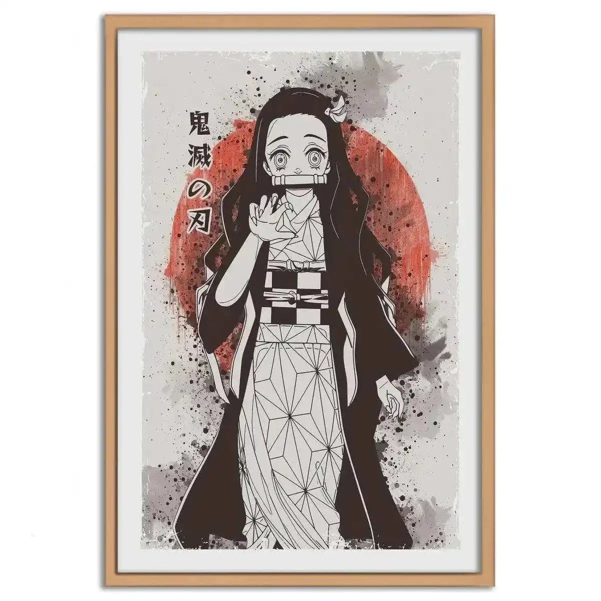 Nezuko Vintage - Demon Slayer - Anime Leinwandbild by SimpleCanvas