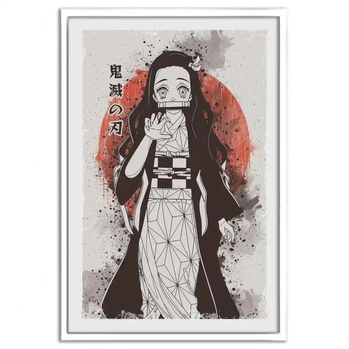 Nezuko Vintage - Demon Slayer - Anime Leinwandbild by SimpleCanvas