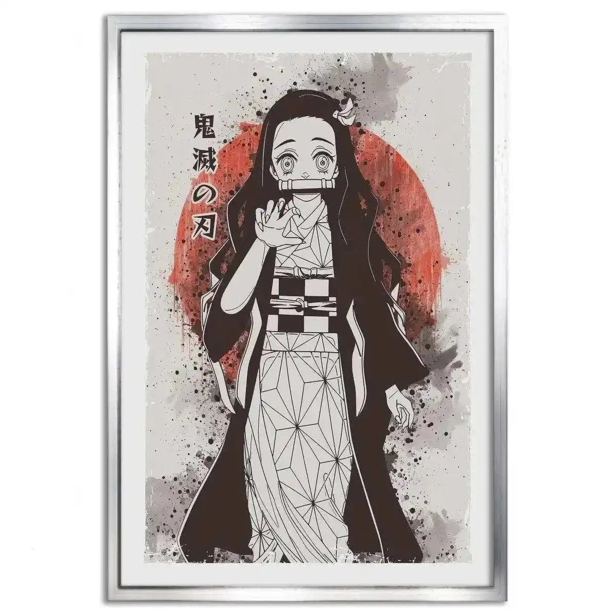 Nezuko Vintage - Demon Slayer - Anime Leinwandbild by SimpleCanvas