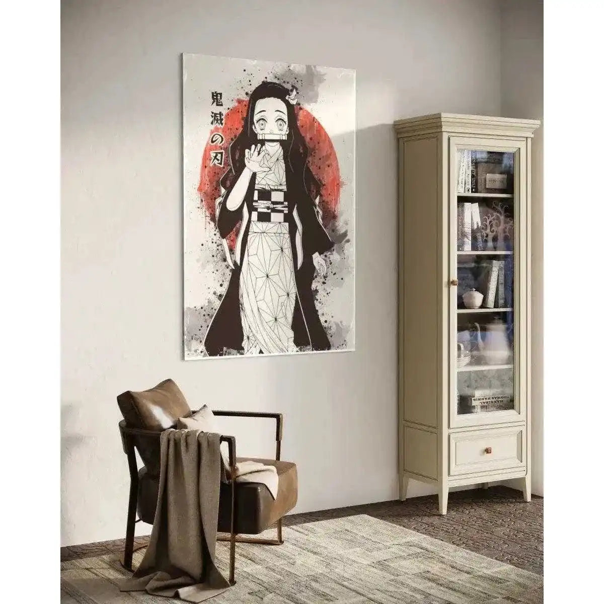 Nezuko Vintage - Demon Slayer - Anime Leinwandbild by SimpleCanvas