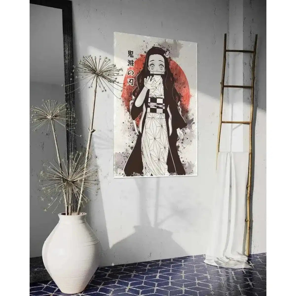 Nezuko Vintage - Demon Slayer - Anime Leinwandbild by SimpleCanvas