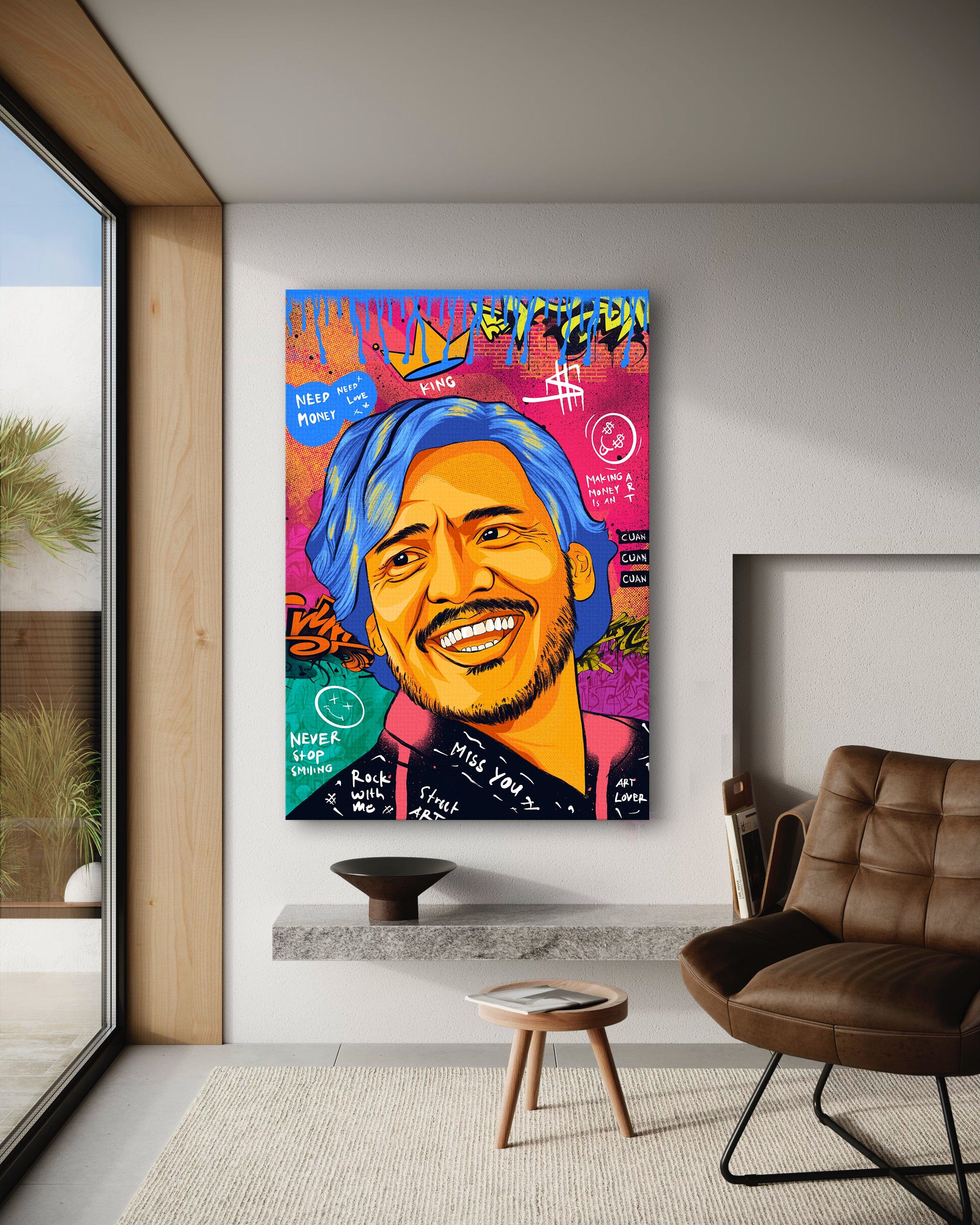 Nicolas Pedro A - Leinwandbild Pop Art