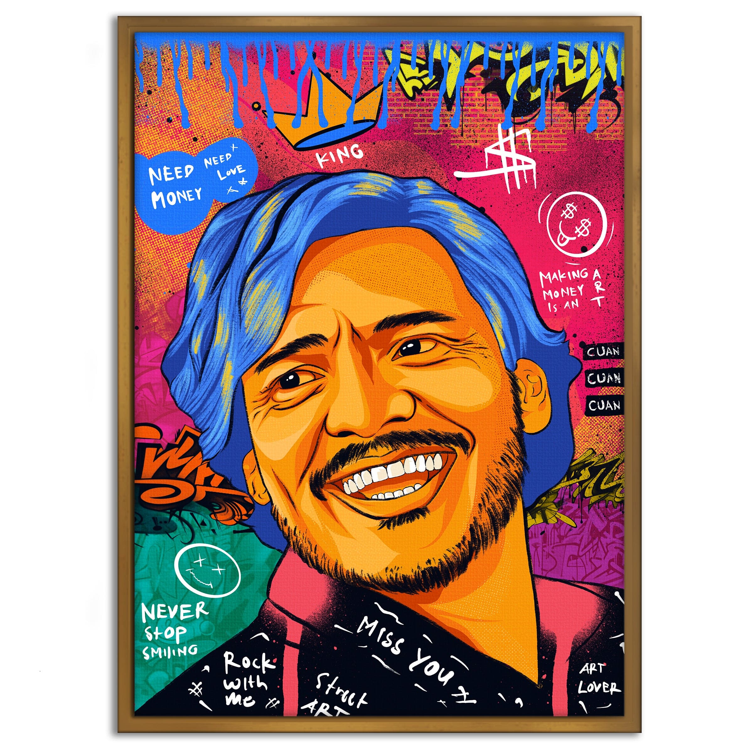 Nicolas Pedro A - Leinwandbild Pop Art