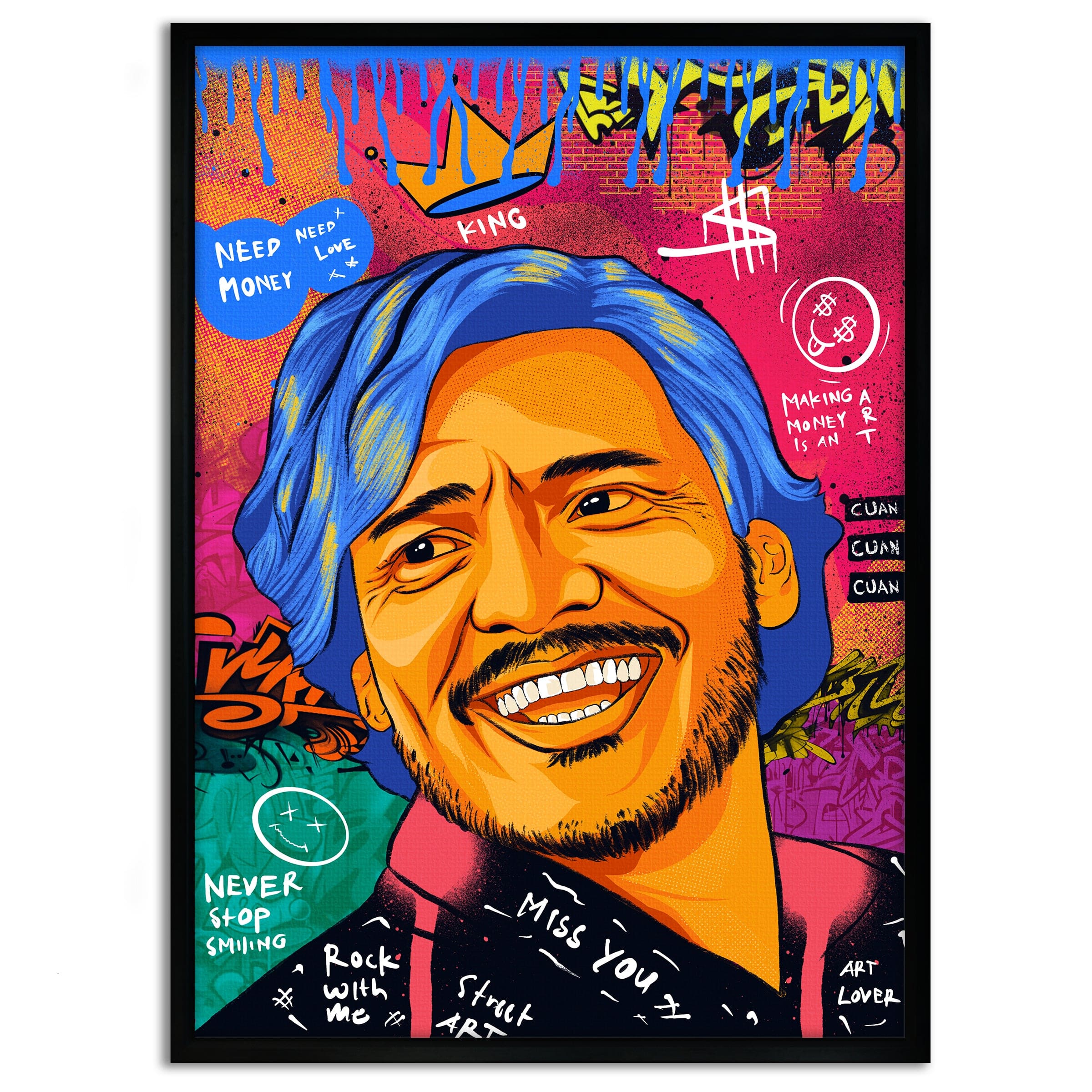 Nicolas Pedro A - Leinwandbild Pop Art