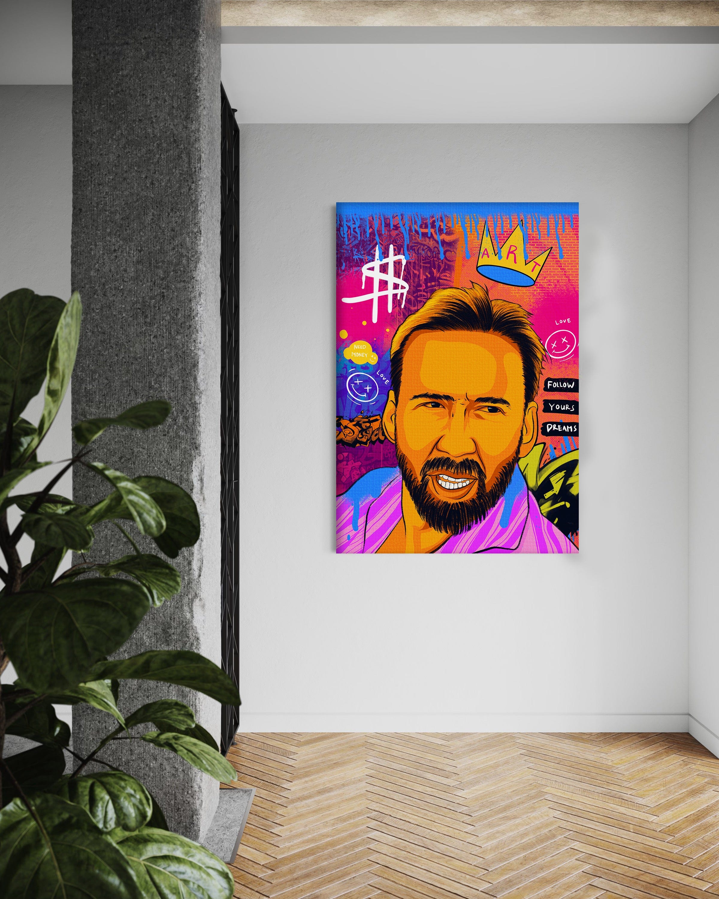 Nicolas Pedro B - Leinwandbild Pop Art