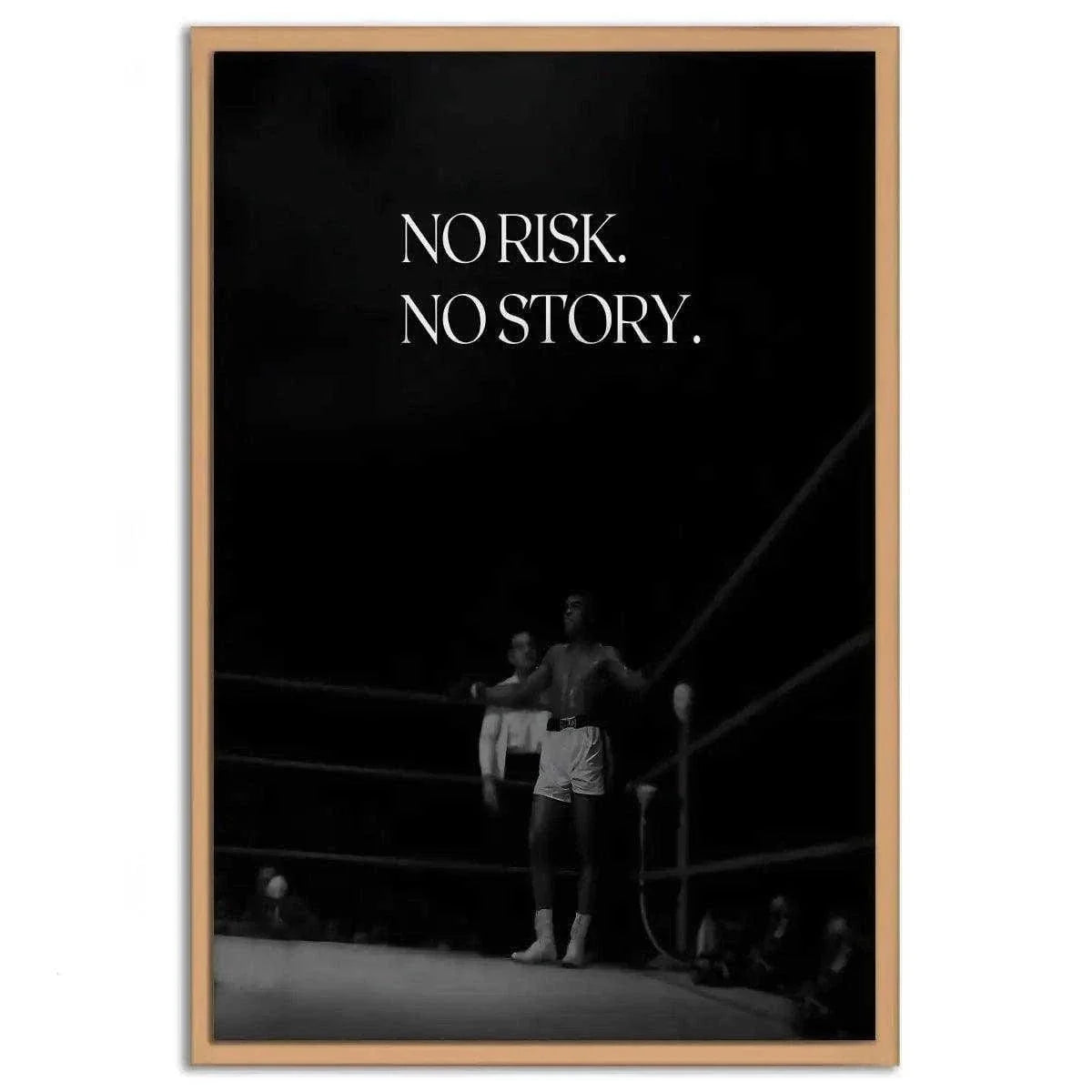 No risk. No story. - Leinwandbild Motivation by SimpleCanvas