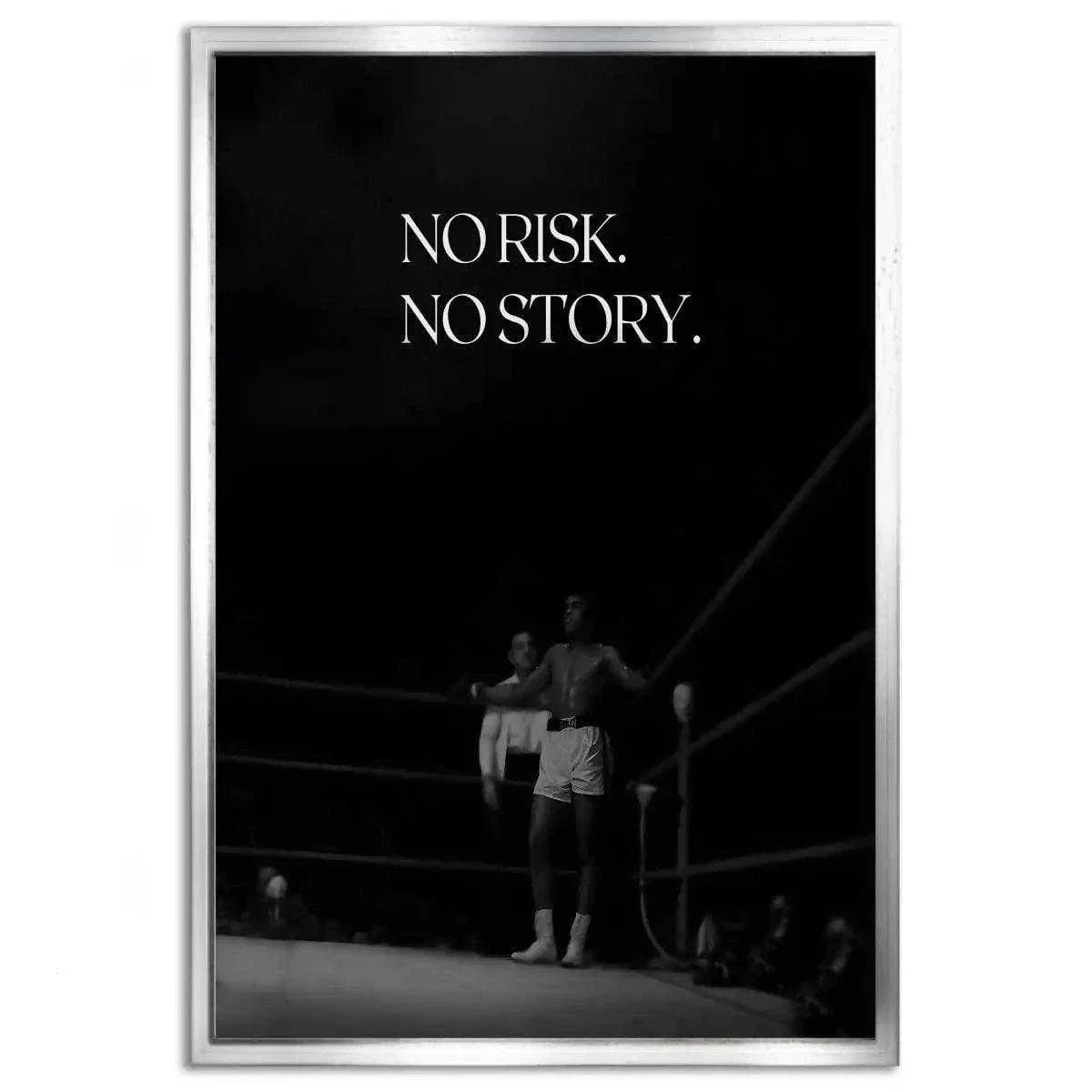 No risk. No story. - Leinwandbild Motivation by SimpleCanvas