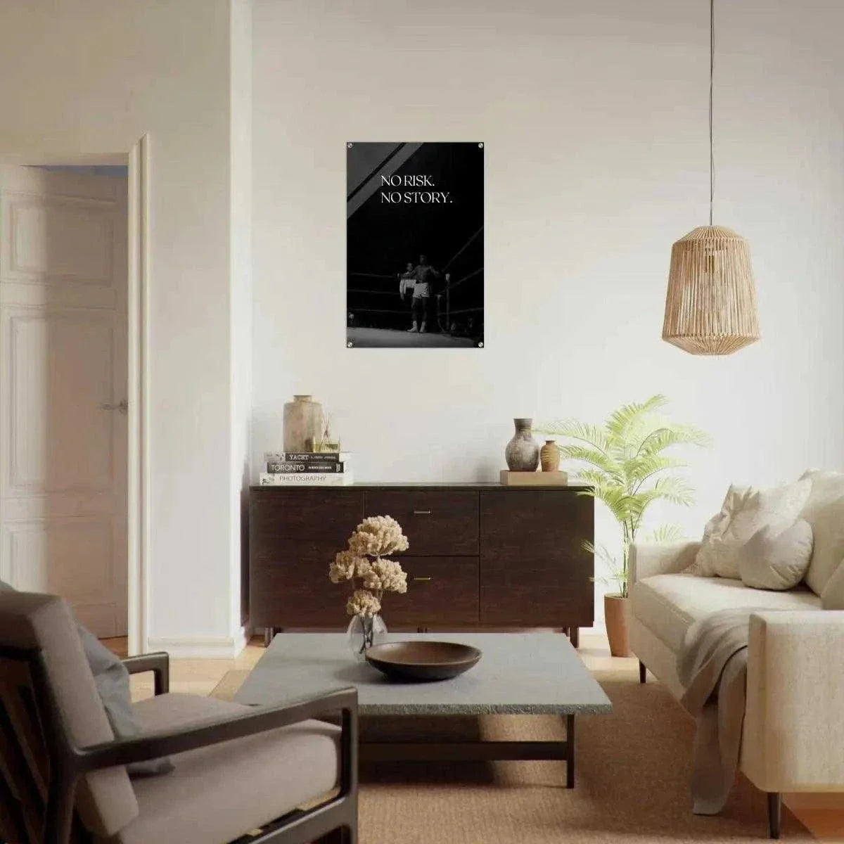 No risk. No story. - Leinwandbild Motivation by SimpleCanvas