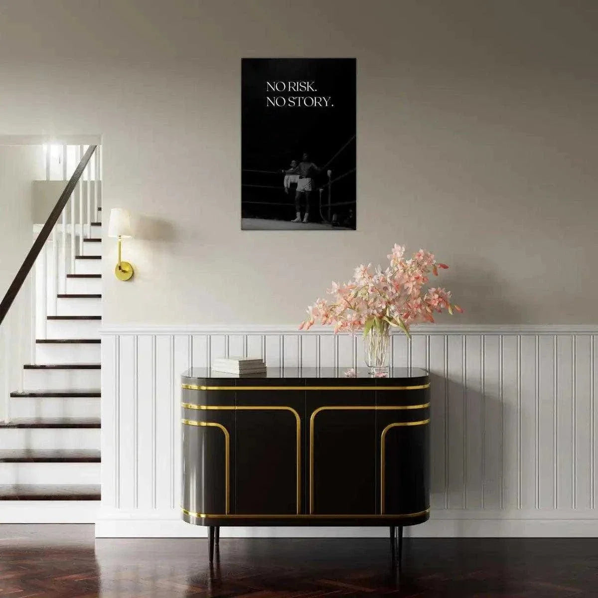 No risk. No story. - Leinwandbild Motivation by SimpleCanvas