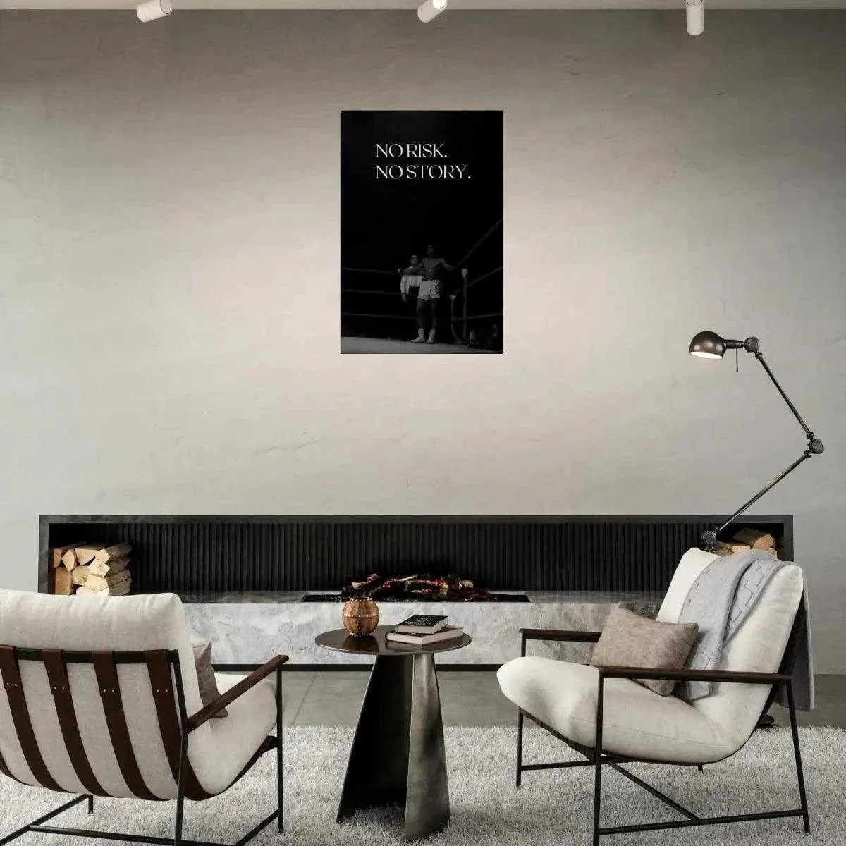 No risk. No story. - Leinwandbild Motivation by SimpleCanvas