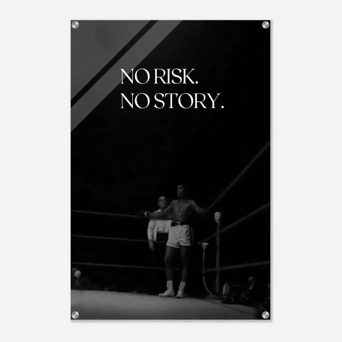 No risk. No story. - Leinwandbild Motivation by SimpleCanvas