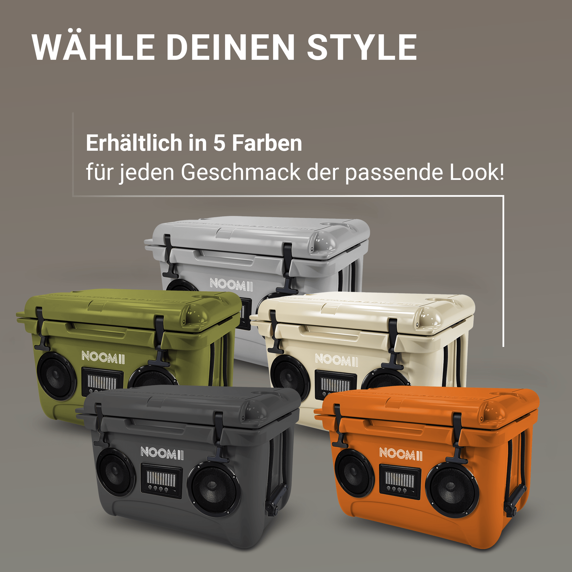 NooMii ColdBeats 35 – Kühlbox mit integriertem Bluetooth-Lautsprecher | 35L Volumen