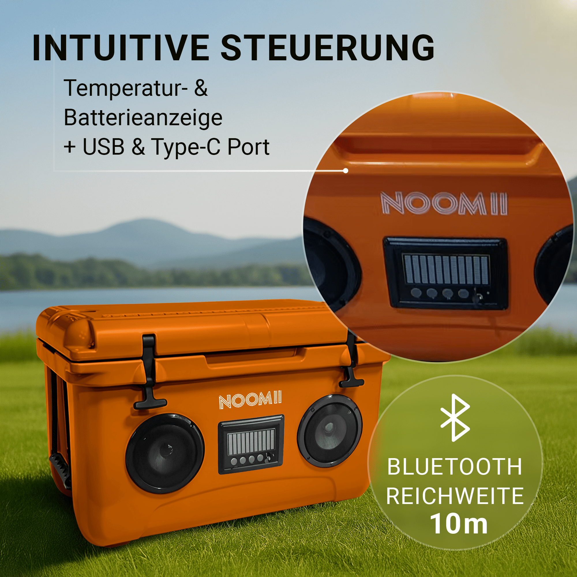 NooMii ColdBeats 45 – Kühlbox mit integriertem Bluetooth-Lautsprecher | 45L Volumen