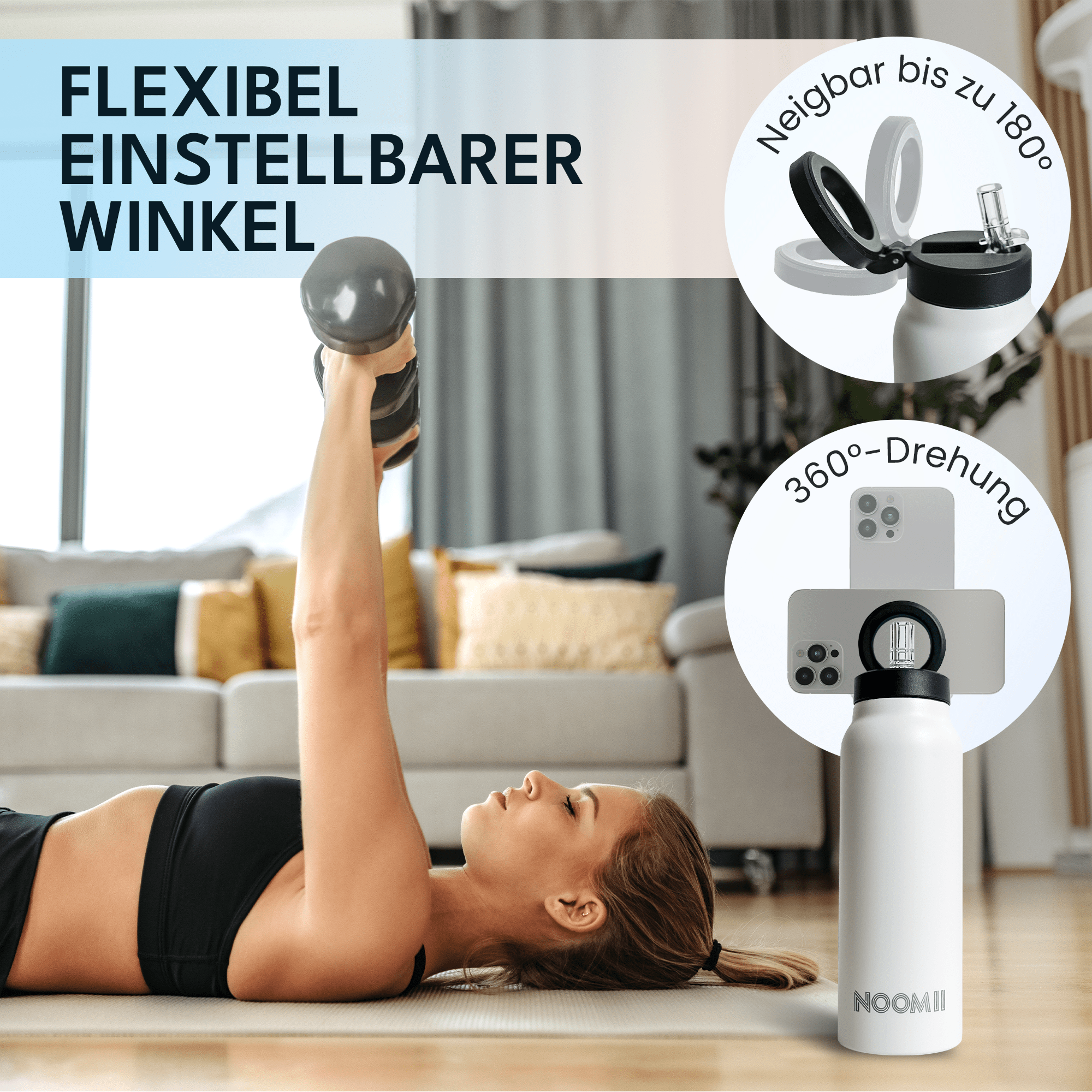 NooMii Edelstahl-Trinkflasche | Magsafe