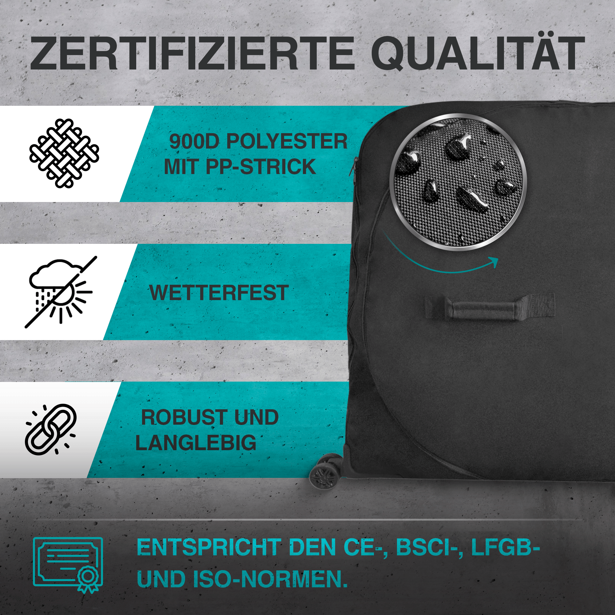 NooMii Fahrrad Transporttasche mit Handgriff & Rollen 128 x 78 x 25 cm